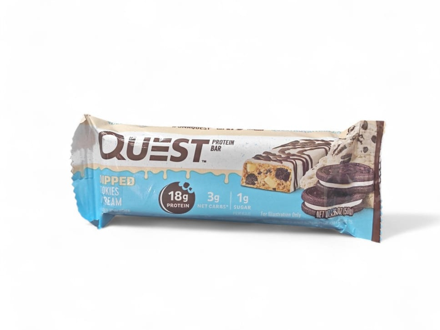 Quest Protein Bar With Cookies And Cream Dip, 50g