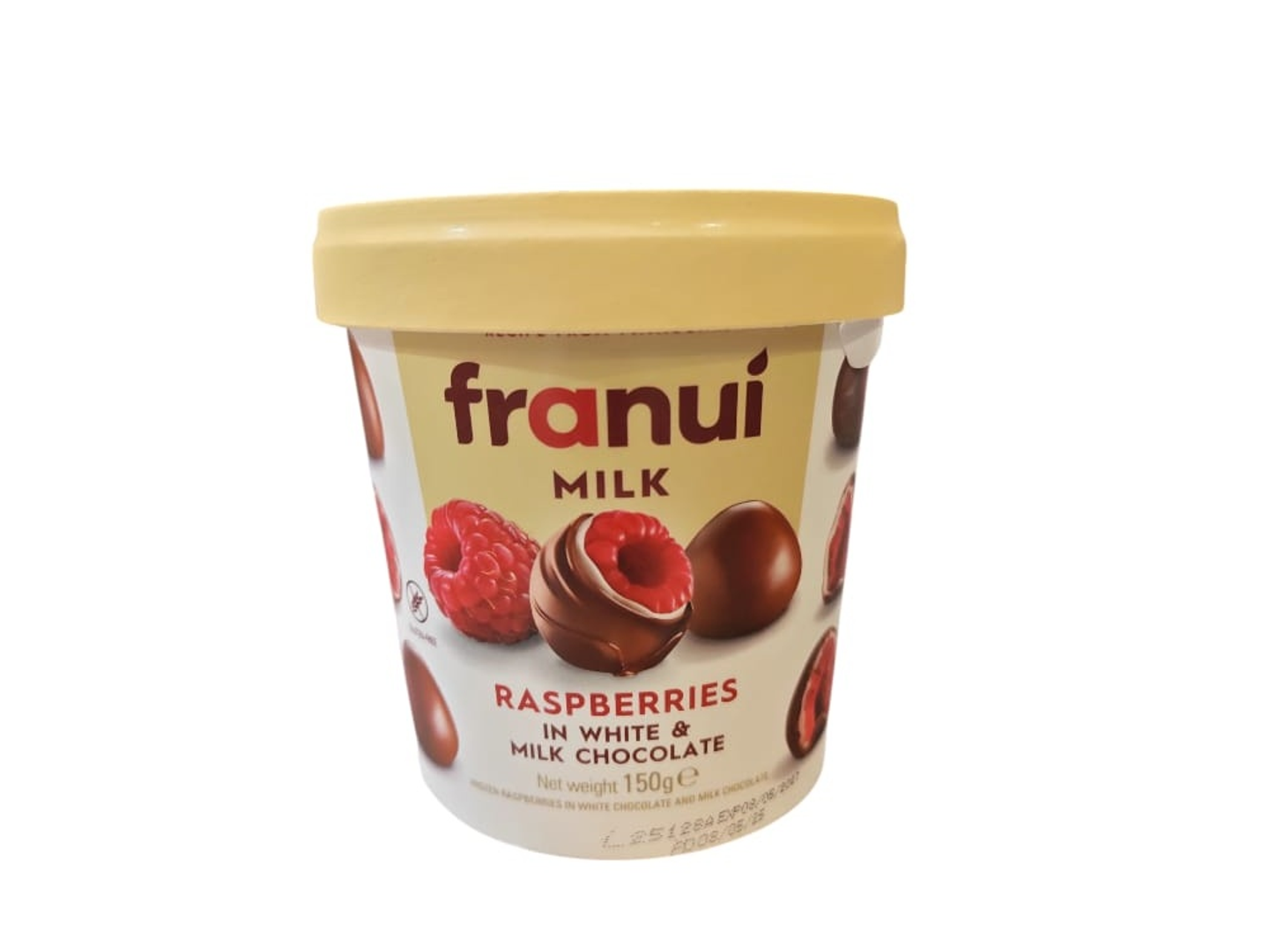 Franwi Ice Cream Raspberry Covered With Milk Chocolate 150g