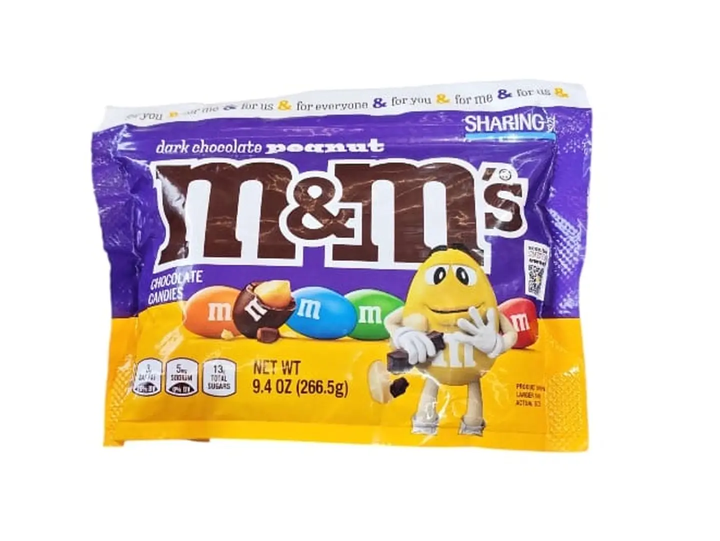 M&M's Dark Chocolate Peanuts Imported From The Usa 266.5g