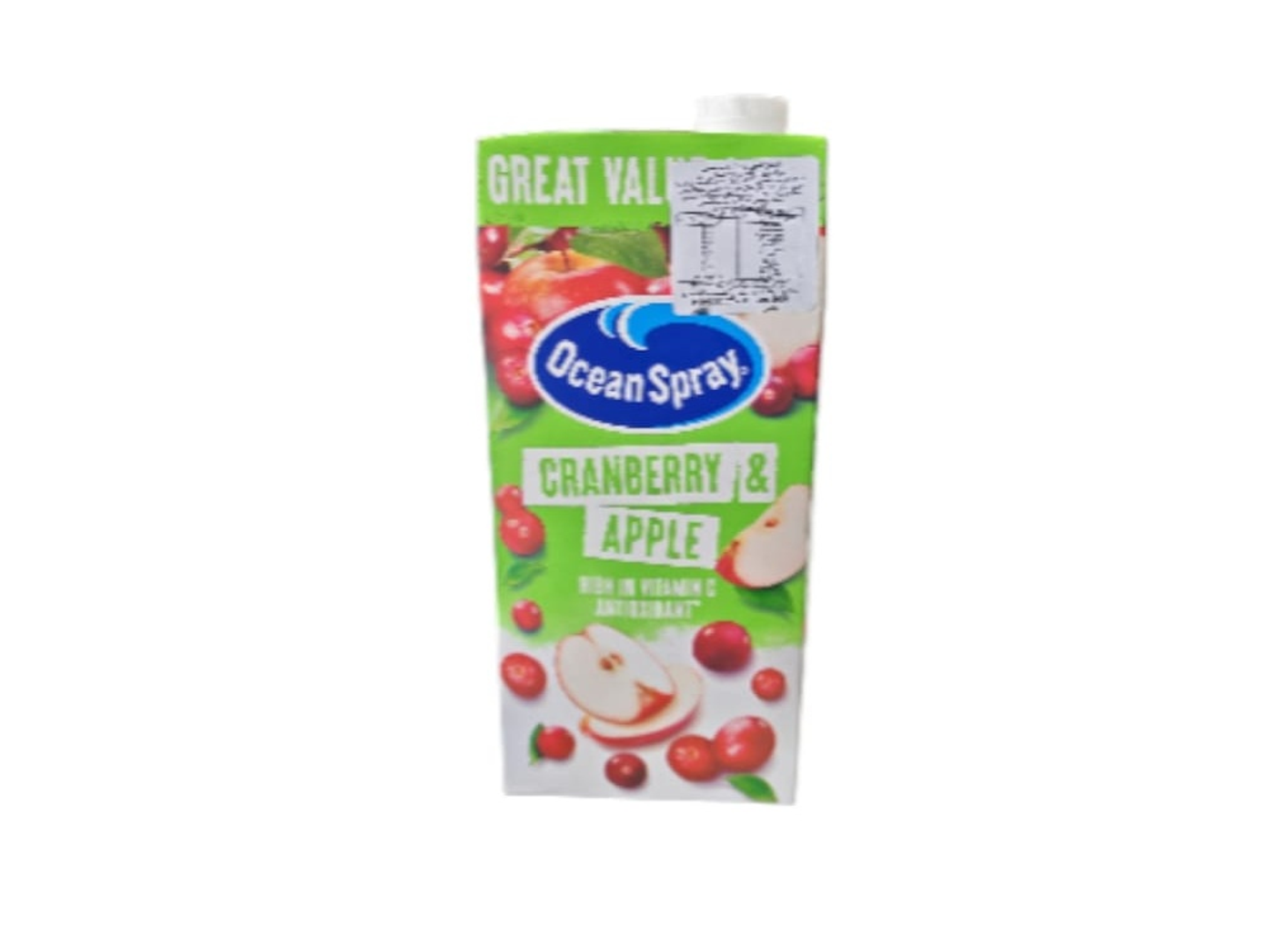 Ocean Spray 100% Cranberry & Apple Juice 1 Liter
