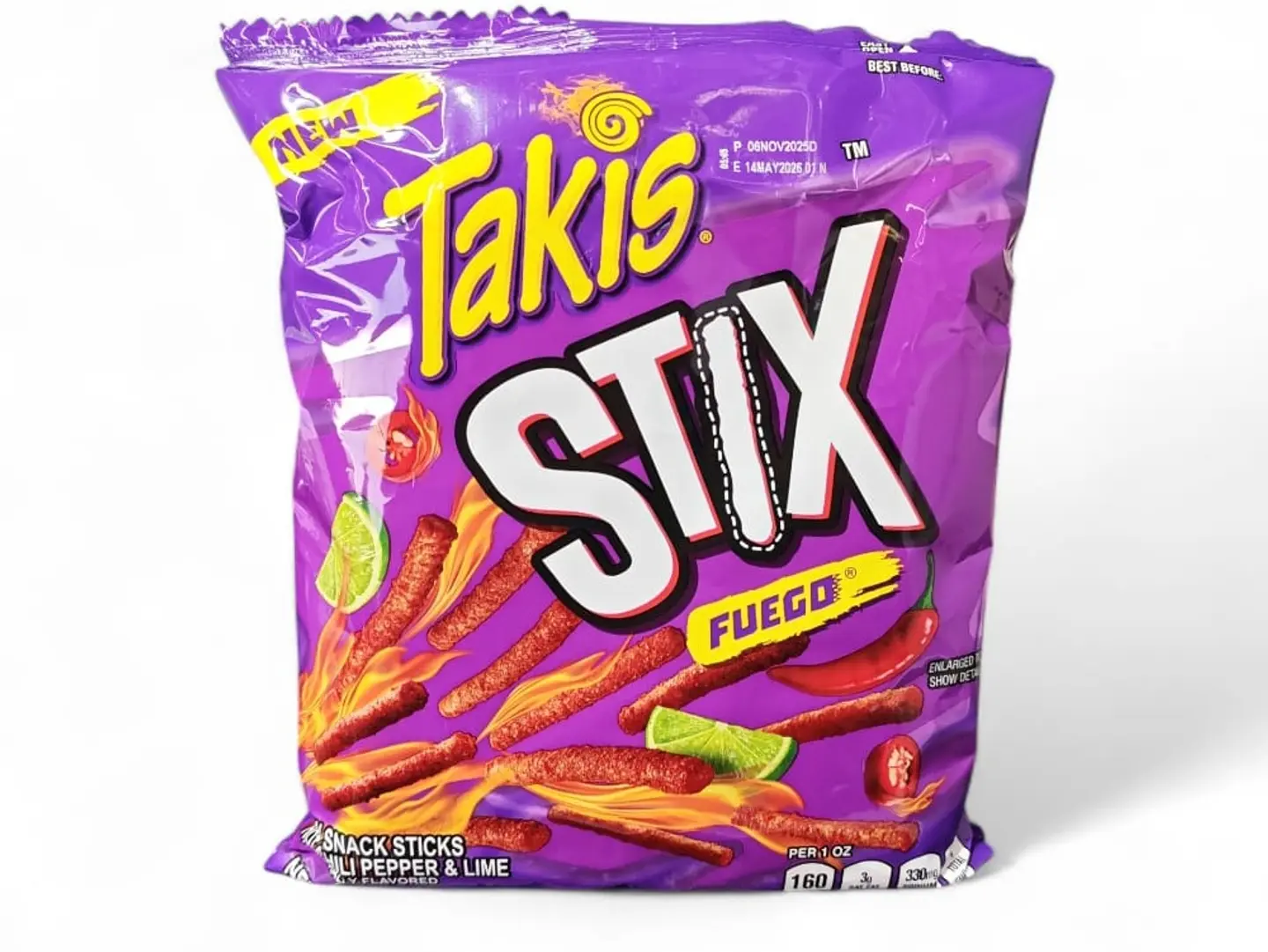 Takis Sticks Roll, Chili & Lemon Flavor, 113.4g