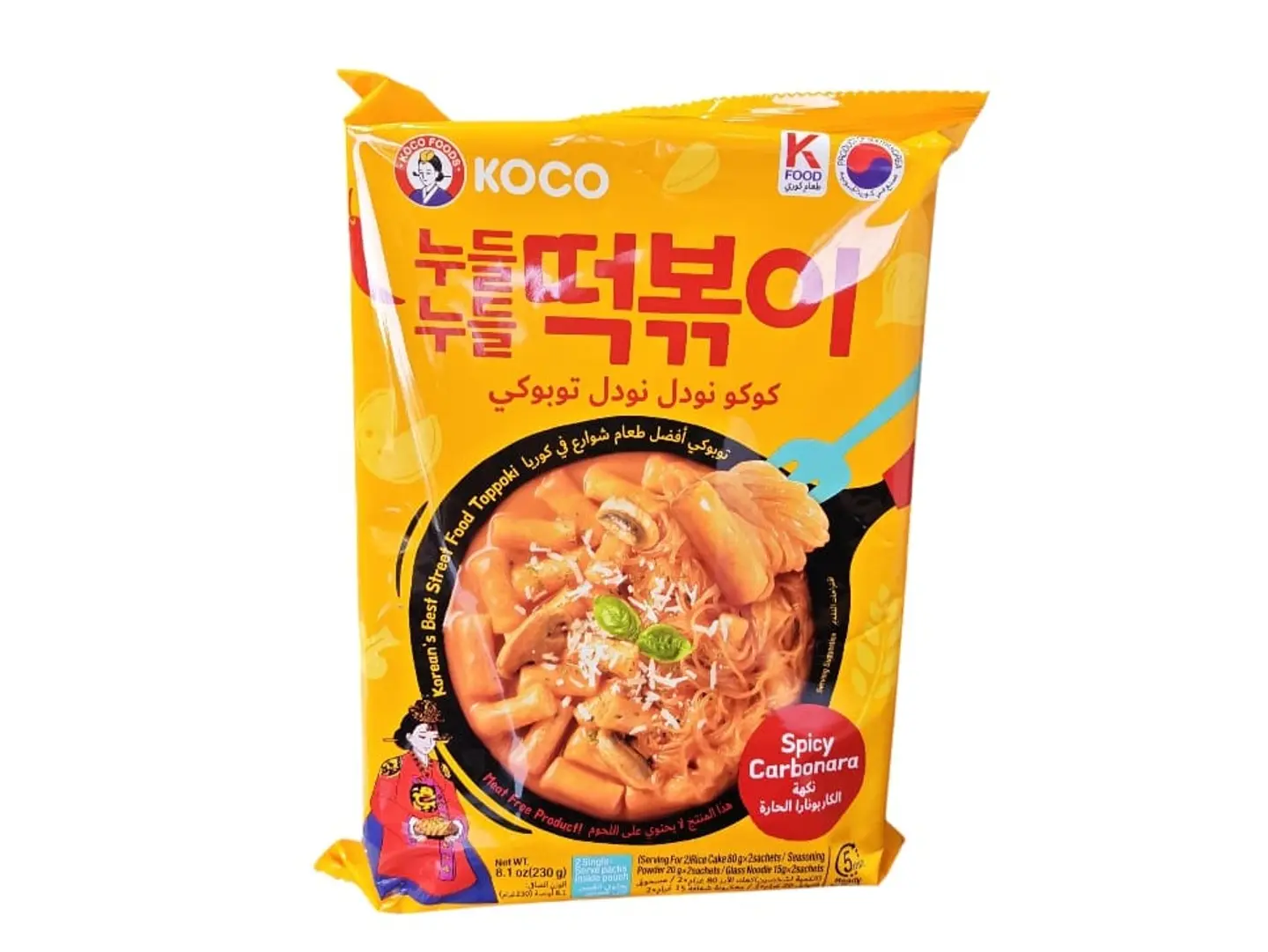 Topokki Spicy Carbonara Flavored Pasta South Korea 230g