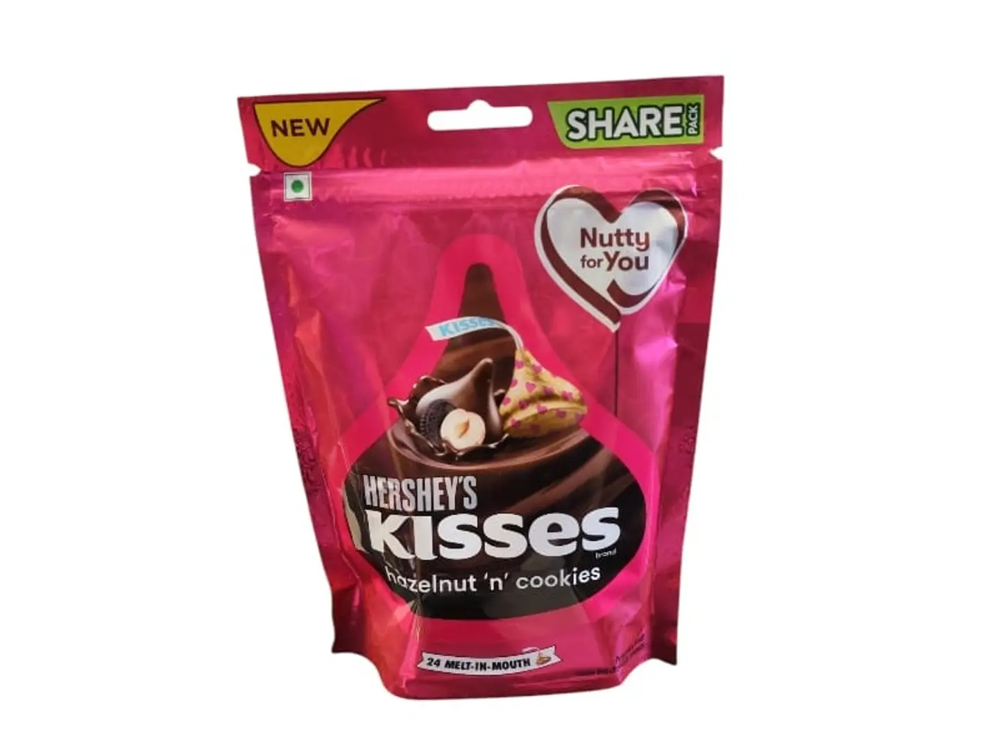 Hershey's Kisses With Hazelnuts, 100.8g Bag