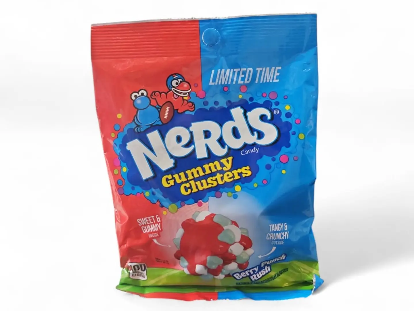 Nerds Candy Pieces Berry Punch Rush Flavor Blue & Red American 141g