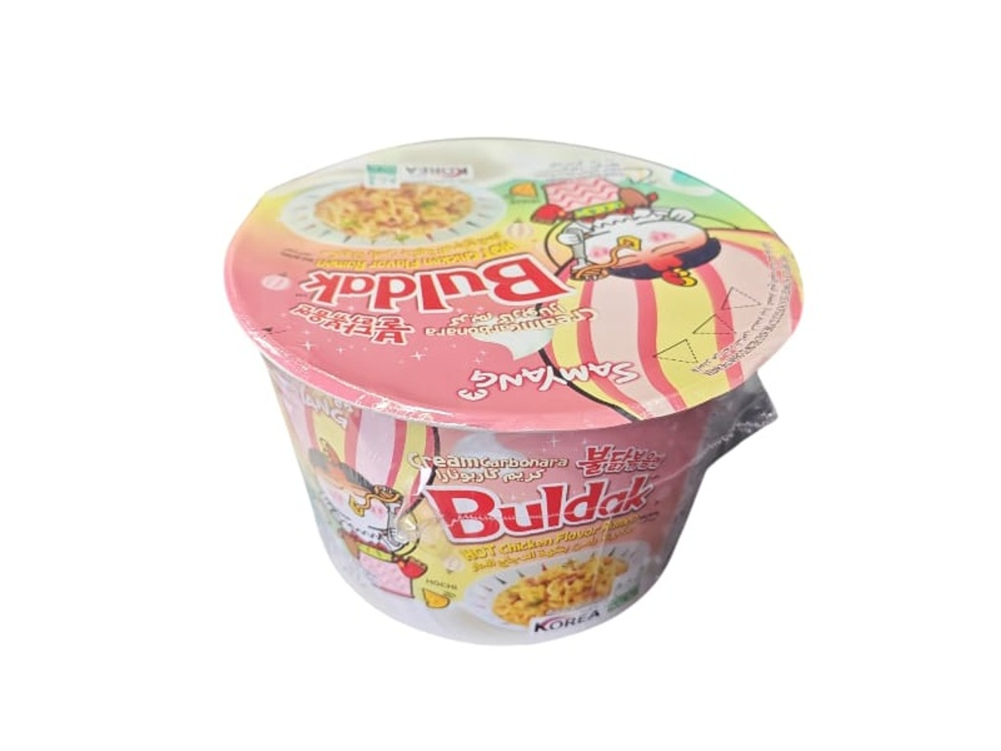 Indomie Korean Samyang Buldak Ramen Noodles Spicy Chicken Flavor Cream Carbonara Pink 120g Box