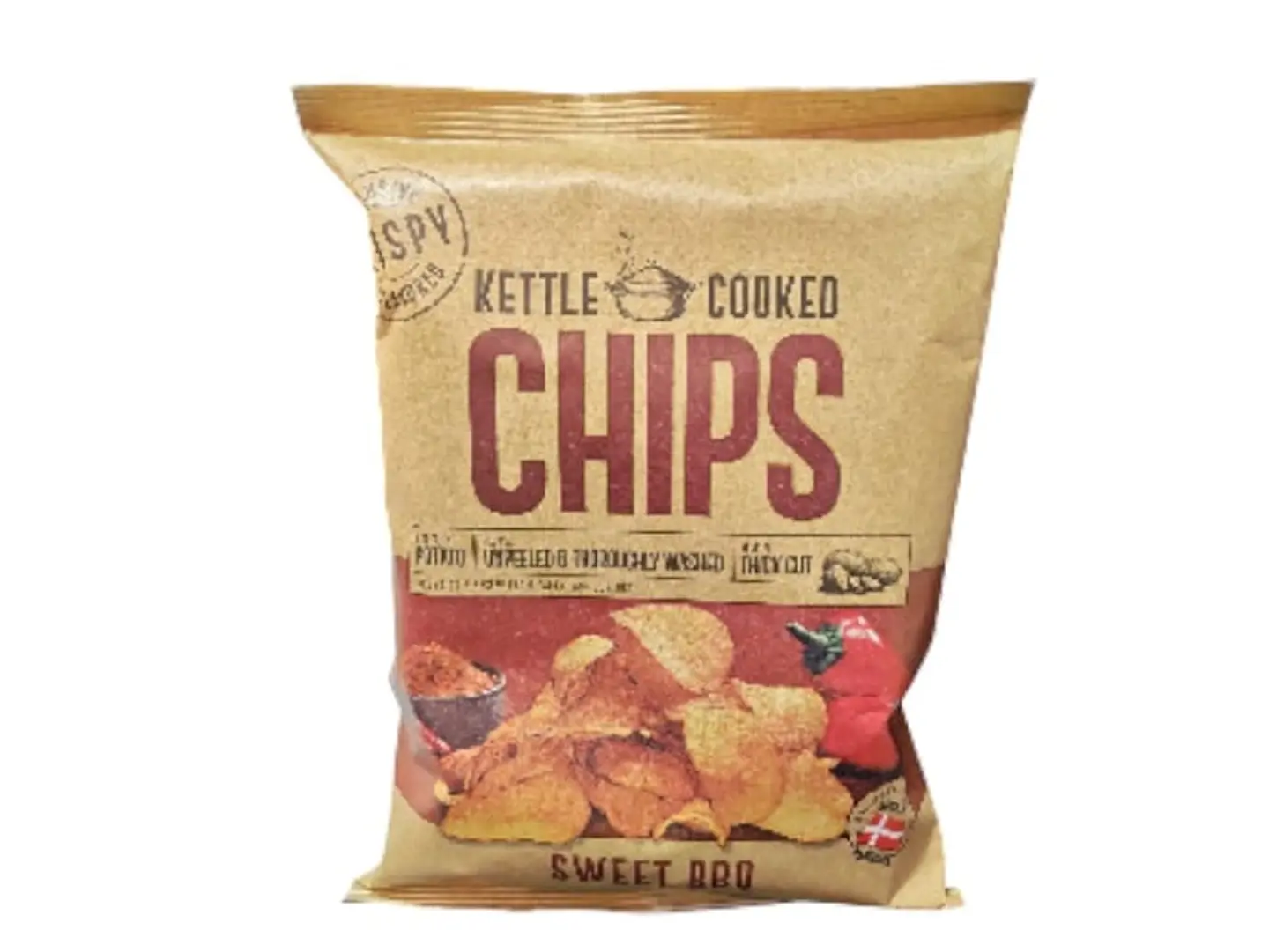 Sweet Bbq Flavor Potato Chips 150g Made In Denmark