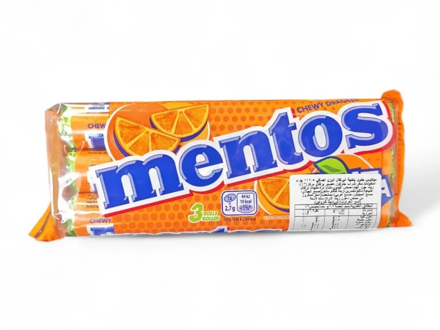 Mentos Orange Flavored Candy 112.5g Imported