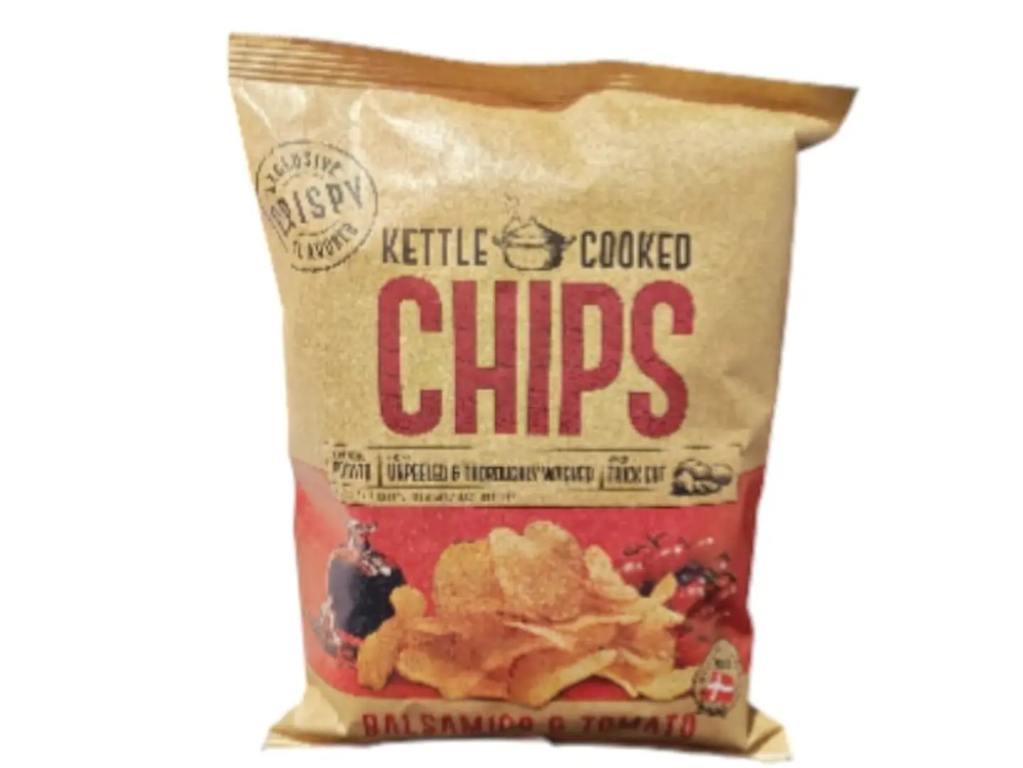 Tomato And Balsamic Flavor Potato Chips, 150g, Made In Denmark