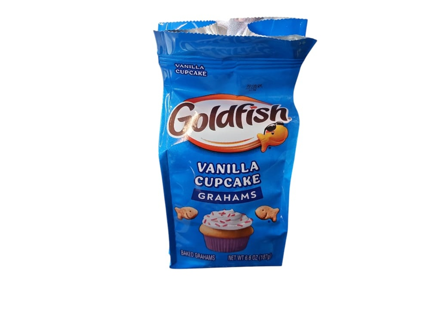Golden Fish Shaped Biscuits With Vanilla Cake Flavor, 187g