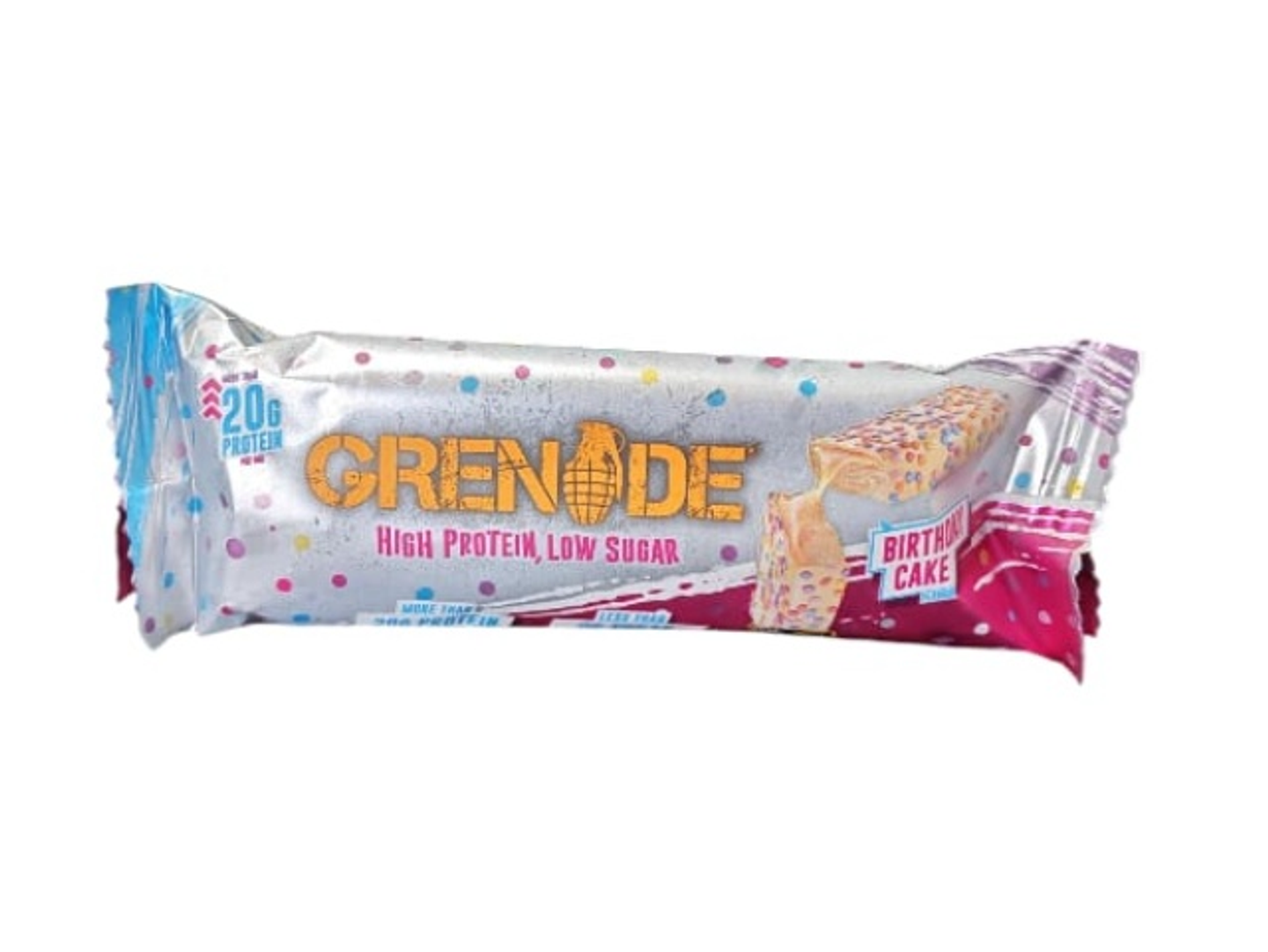 Grenade Chocolate Bar With Birthday Cake Flavor