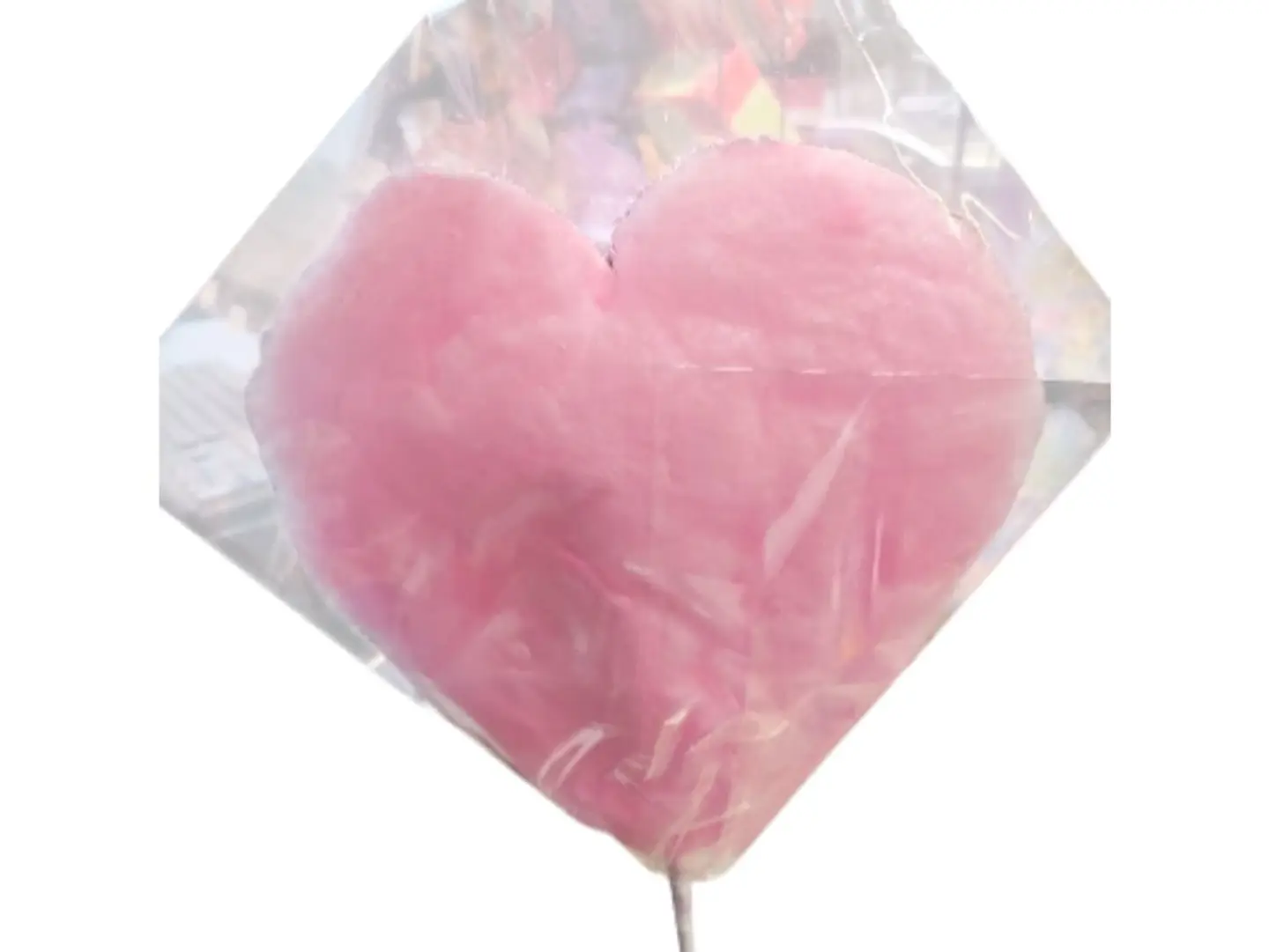 Pink Heart Shaped Cotton Candy