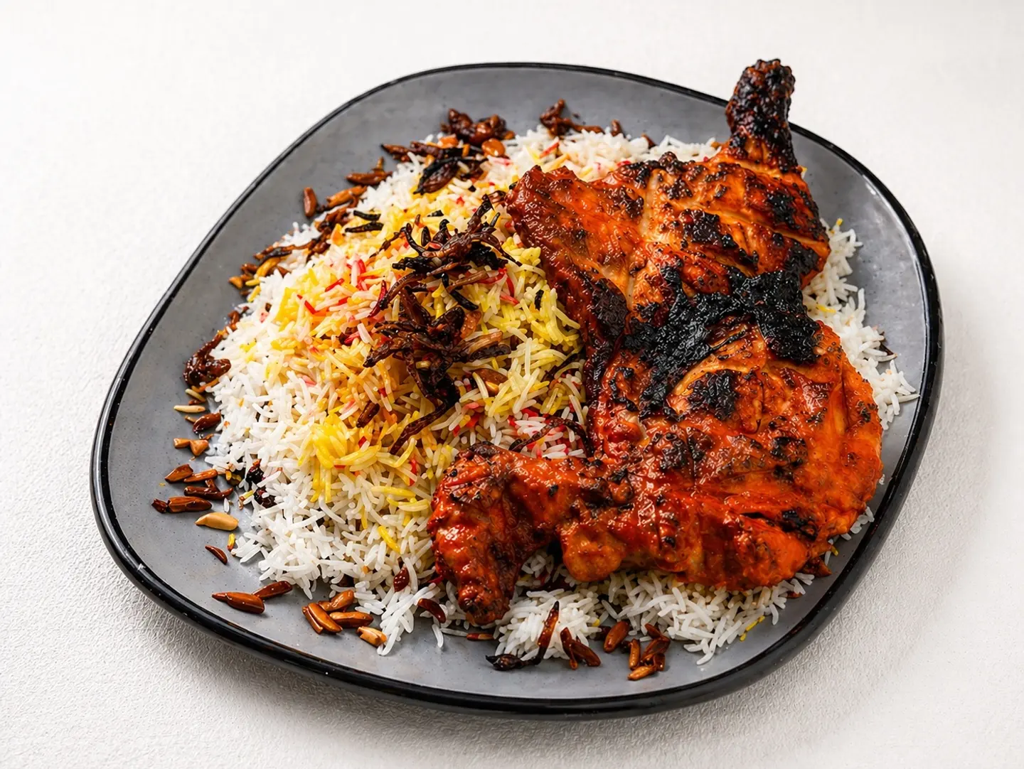 Half Grilled Chicken With Biryani Rice