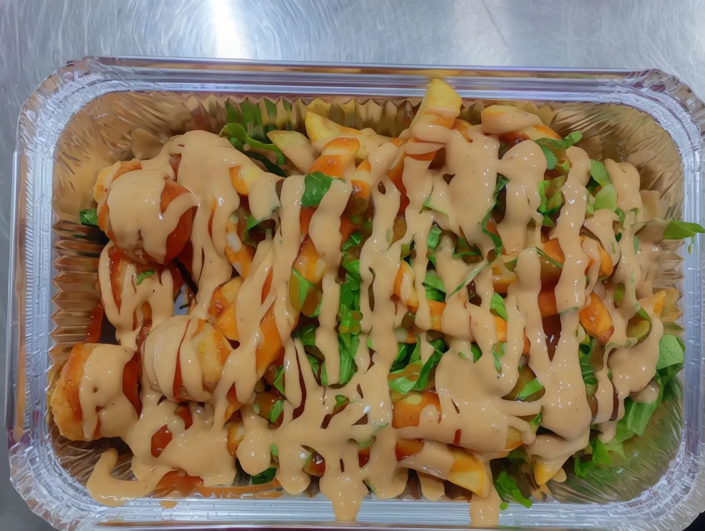 Fries With Crispy Chicken Pieces