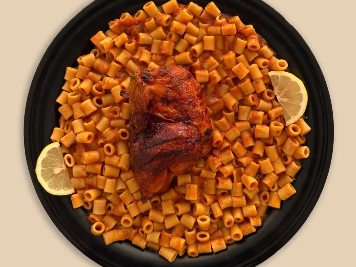 Red Pasta With Half Shawaya Chicken