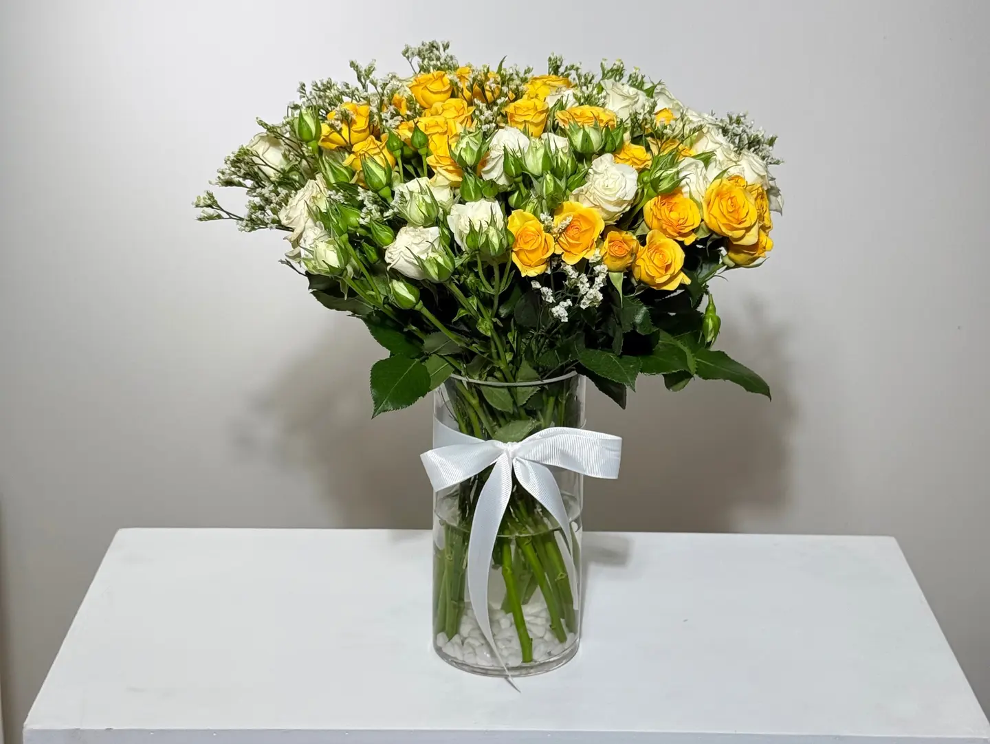 White And Yellow Vase