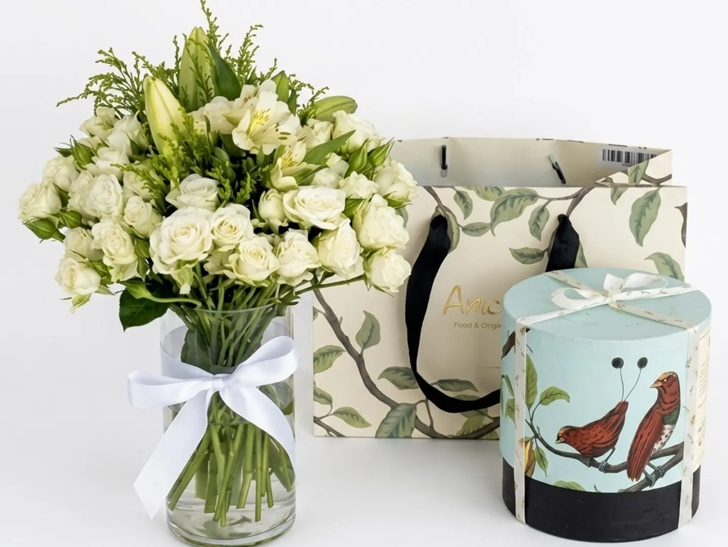 White Vase With Anoush Chocolate
