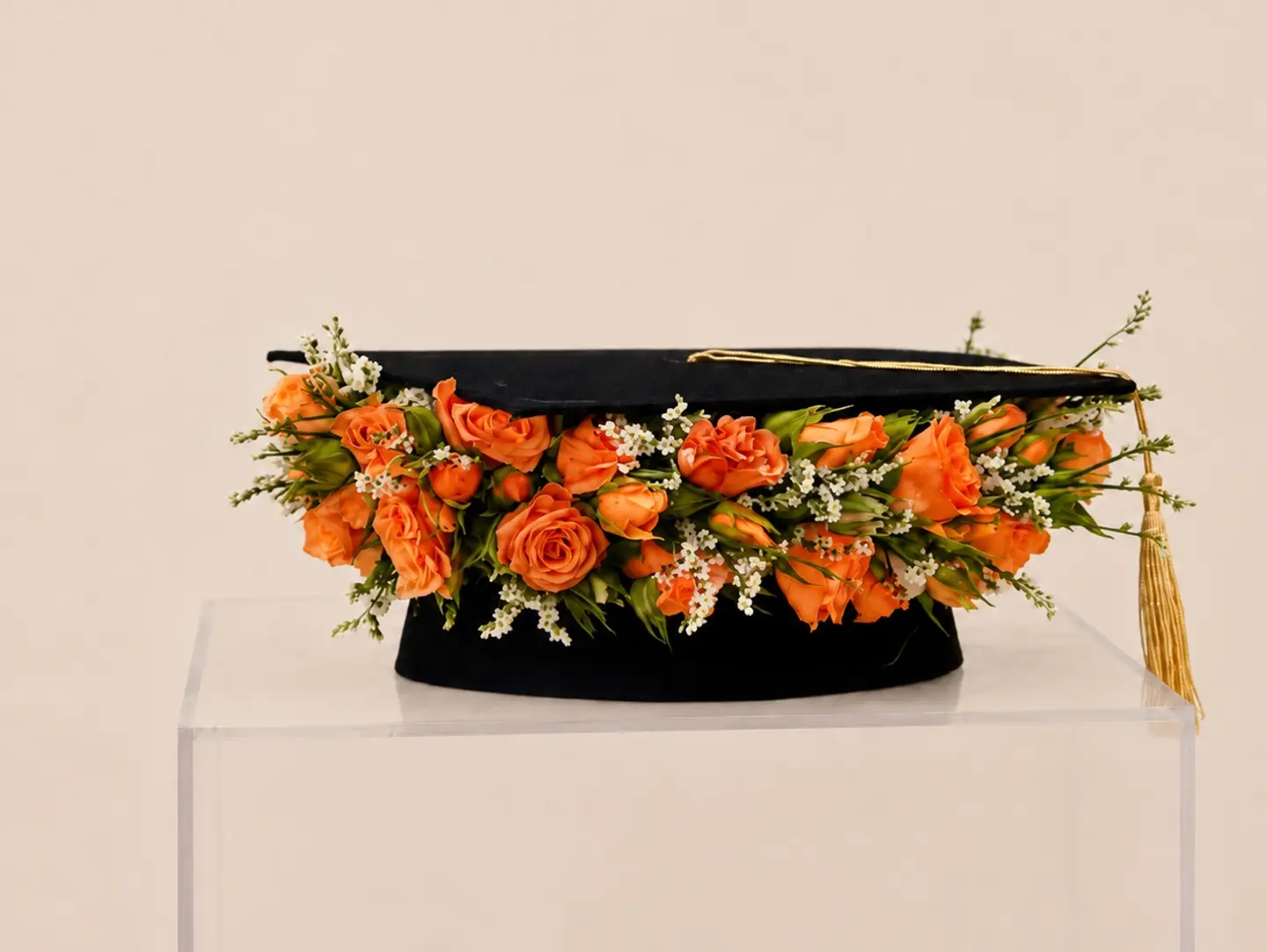 Orange Graduation Cap Design