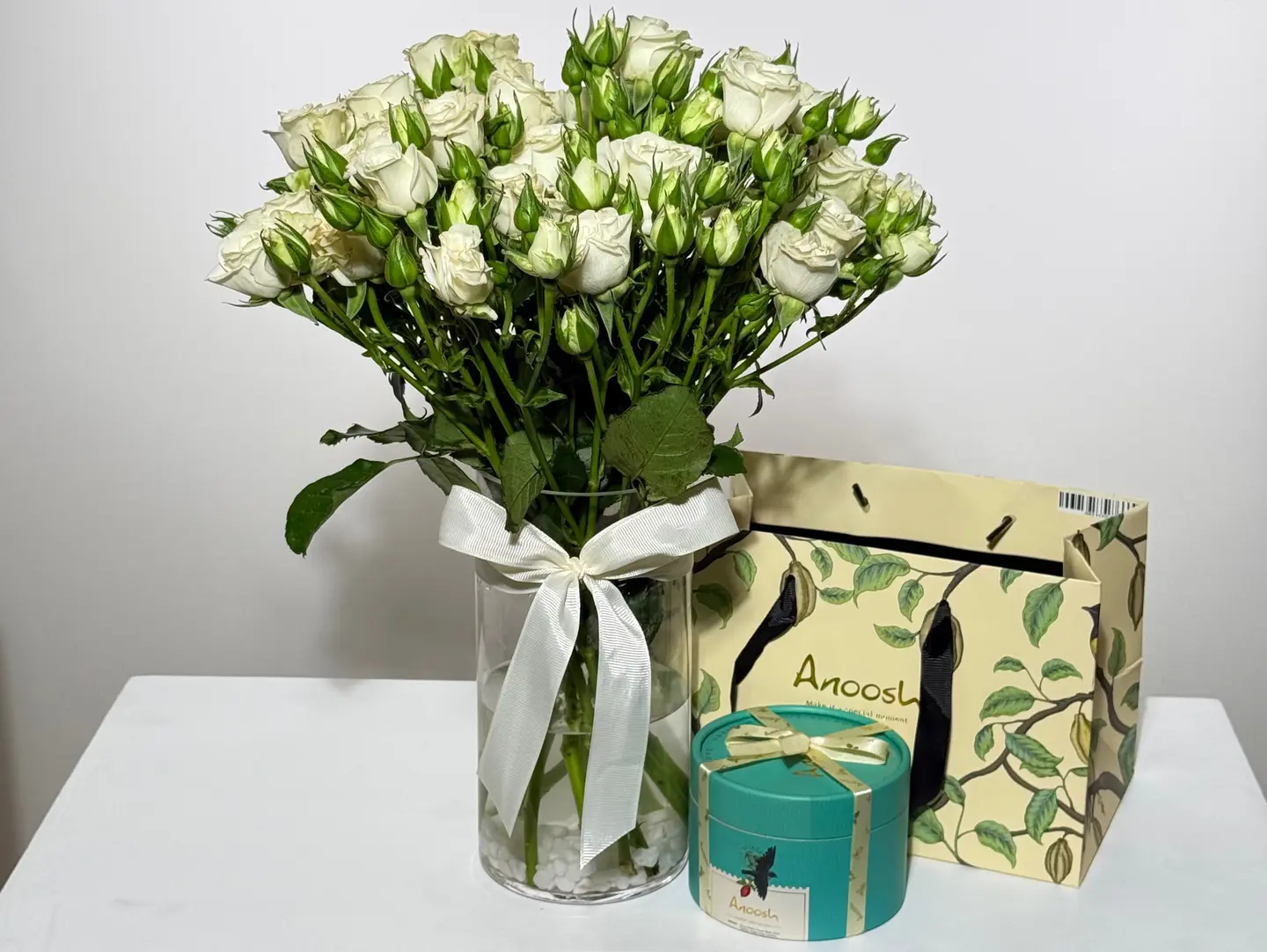 A White Vase With A Small Anus