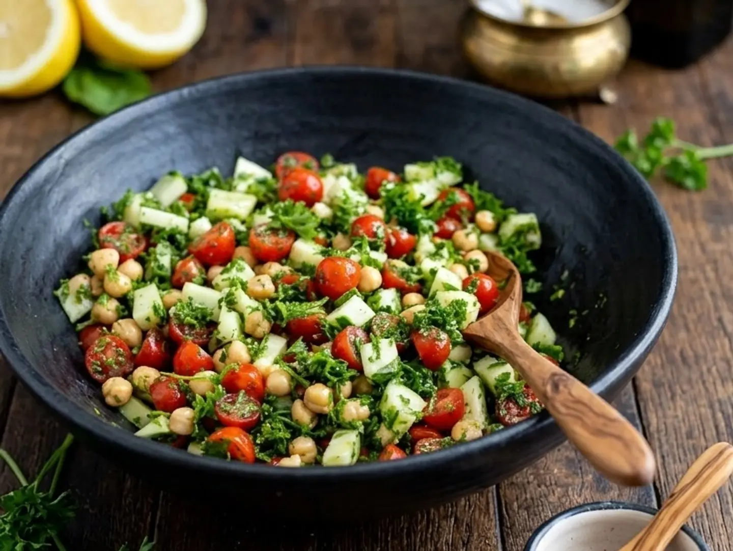 Masala Hummus Tabbouleh