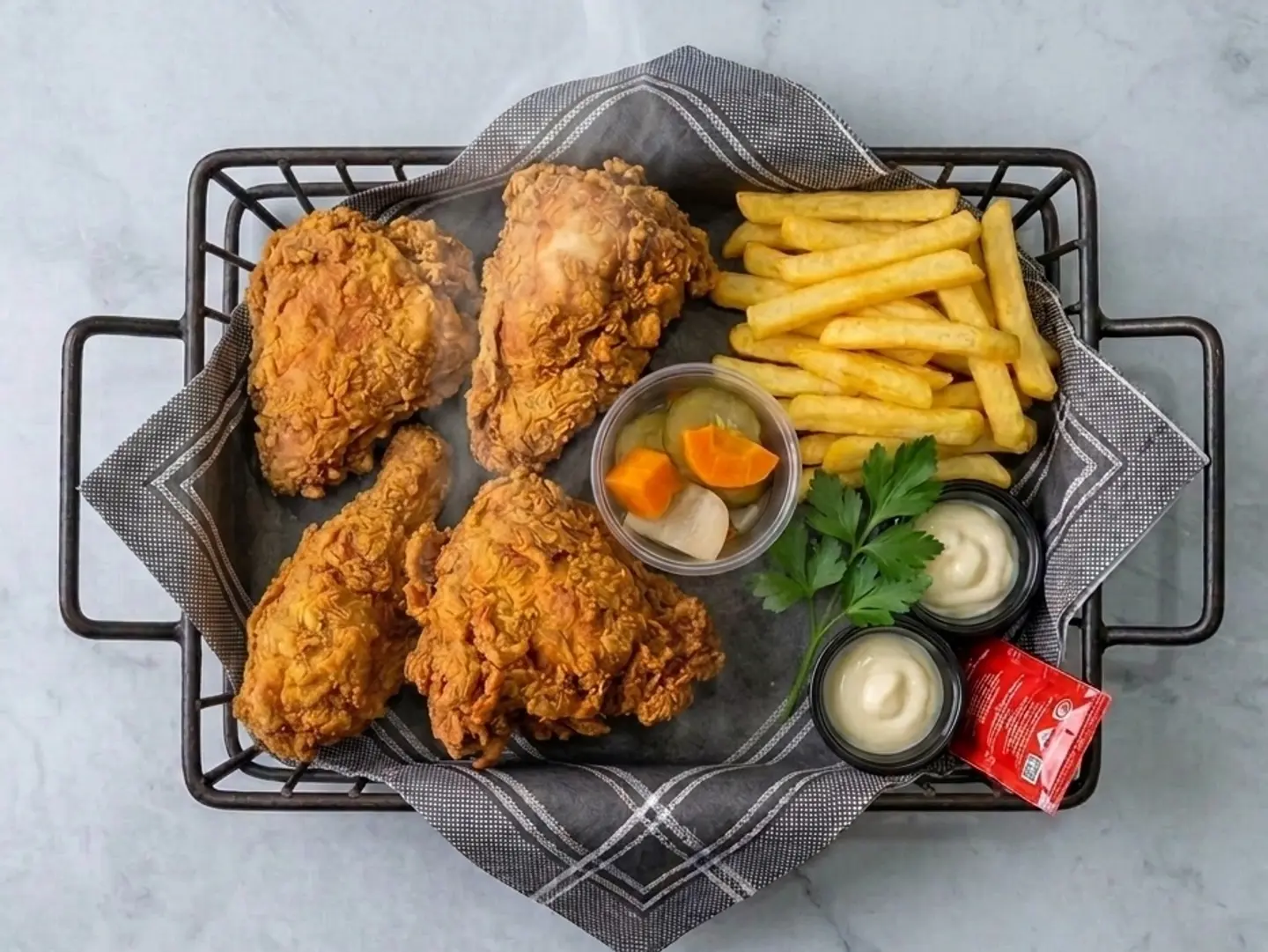 Broasted Chicken 4 Pcs Combo