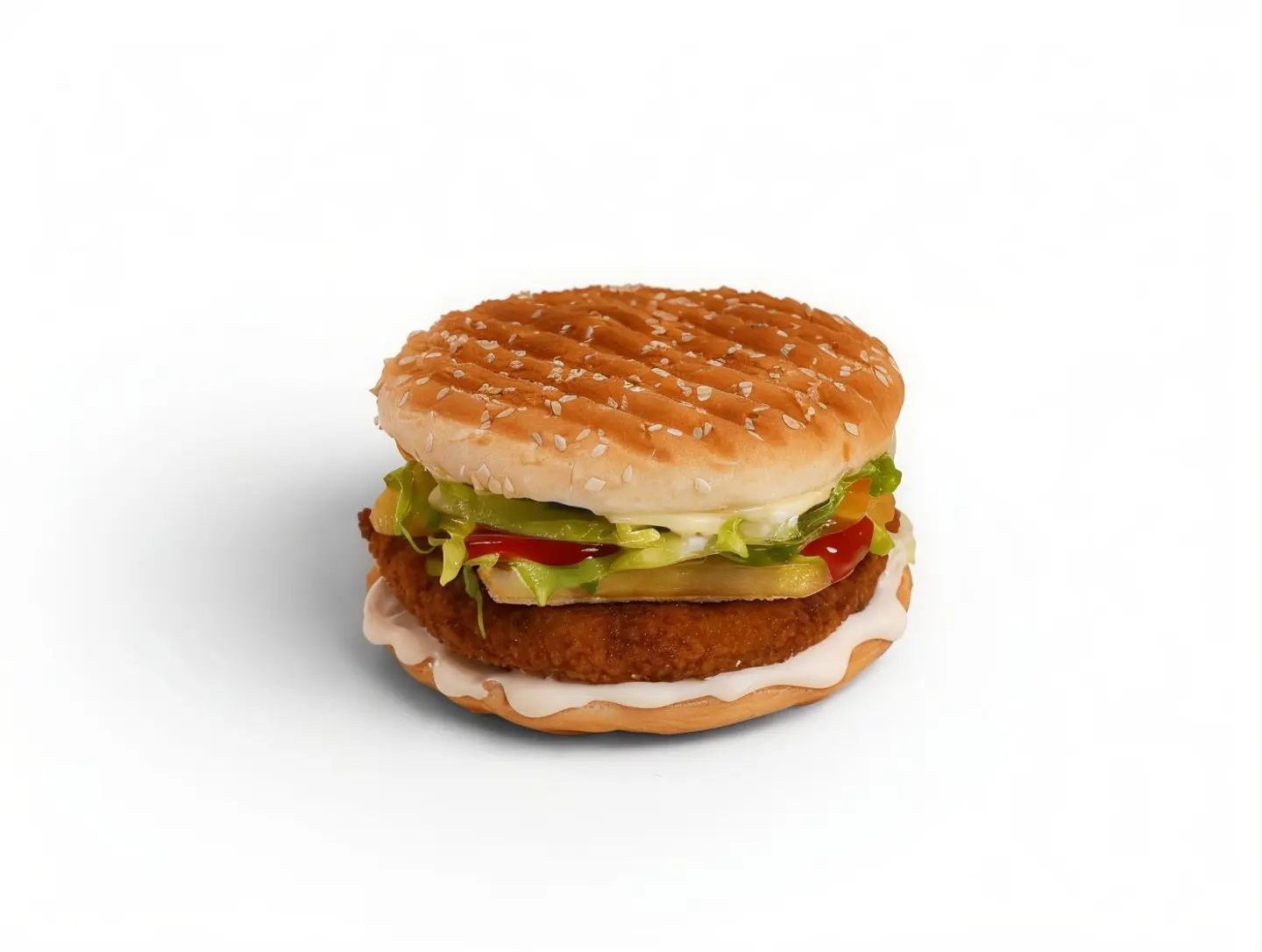 Breaded Fried Chicken Burger