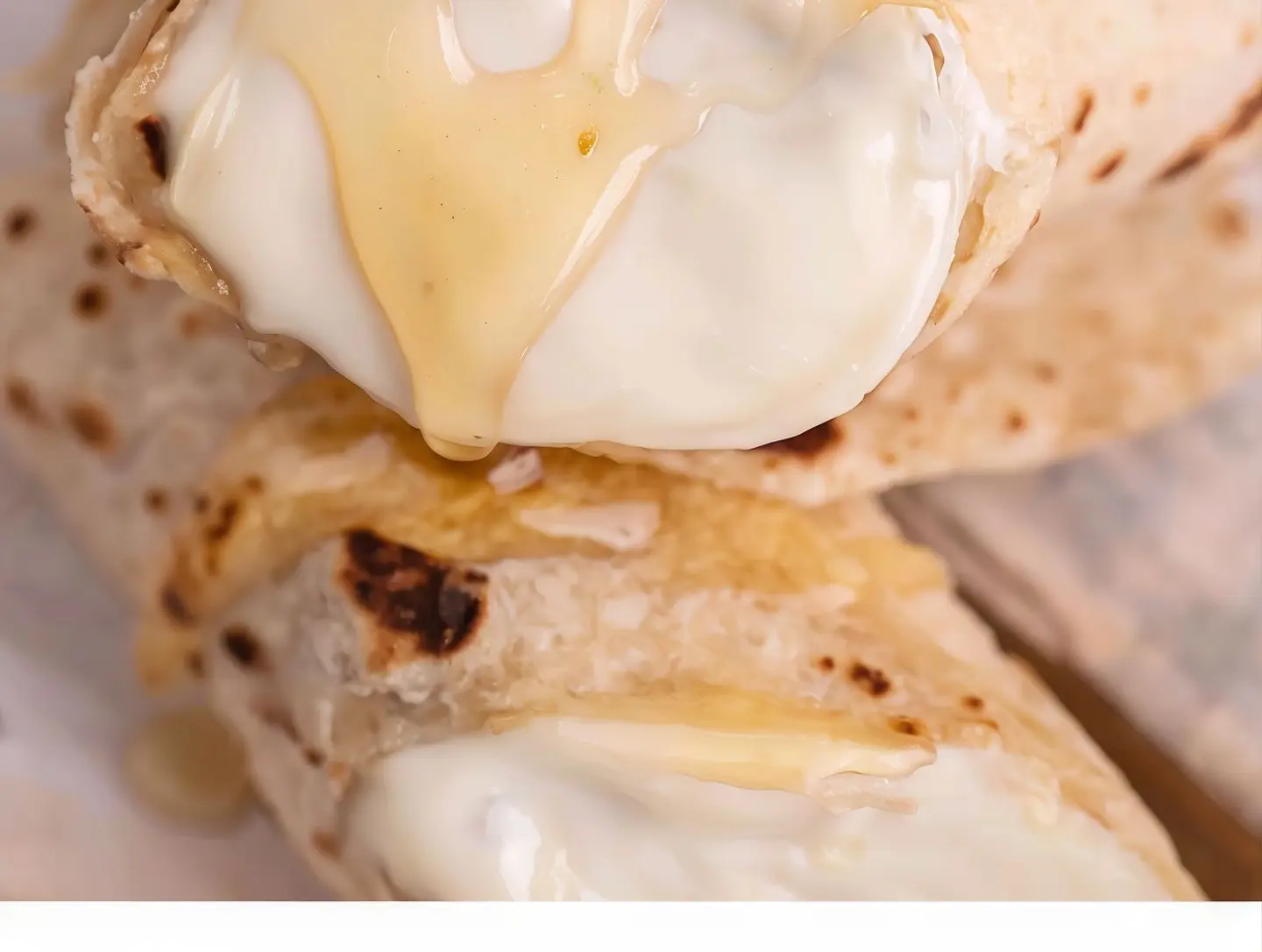 Chapati With Cream And Honey