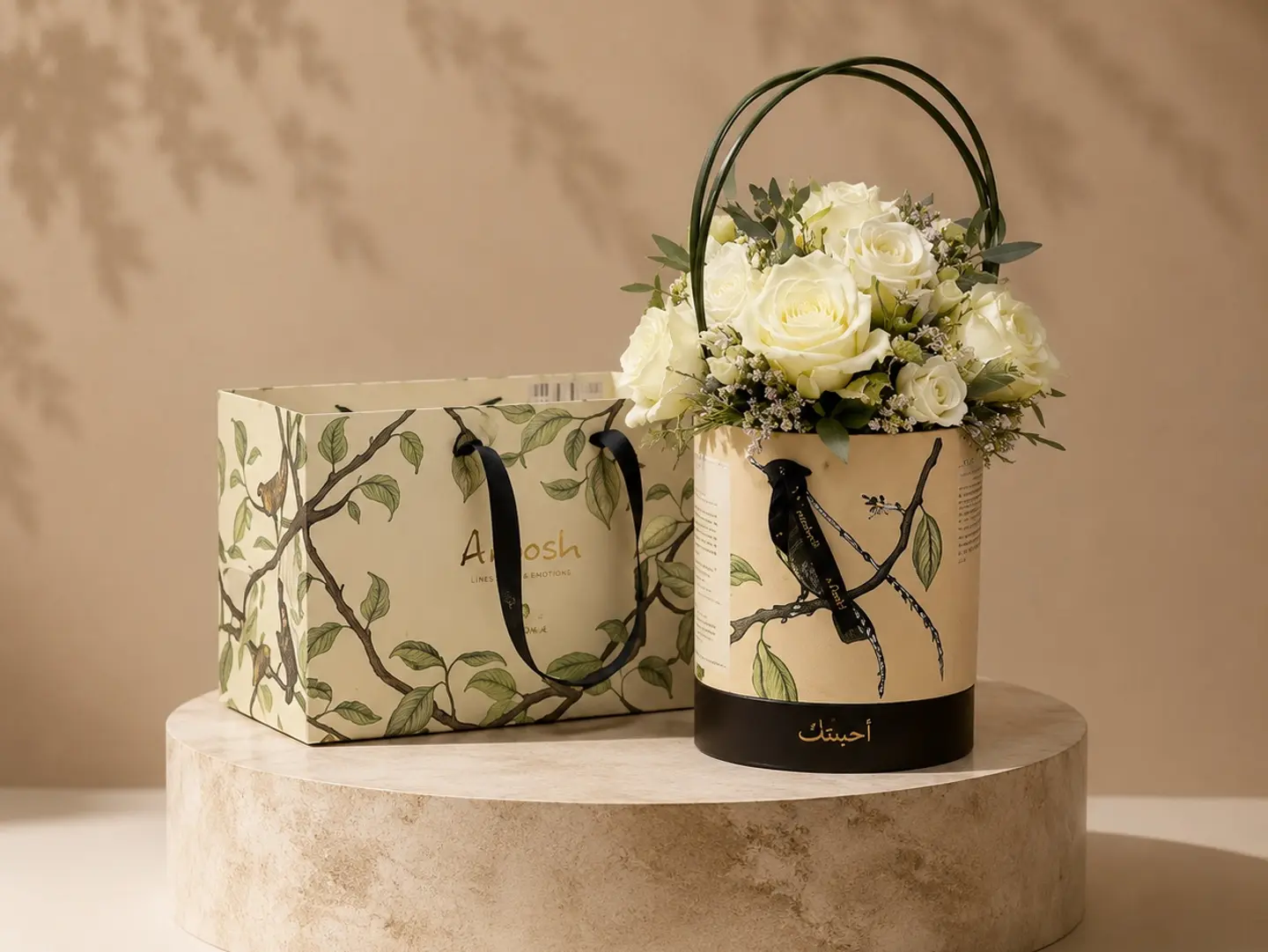 Coordinating White Roses With Anoush Cookies
