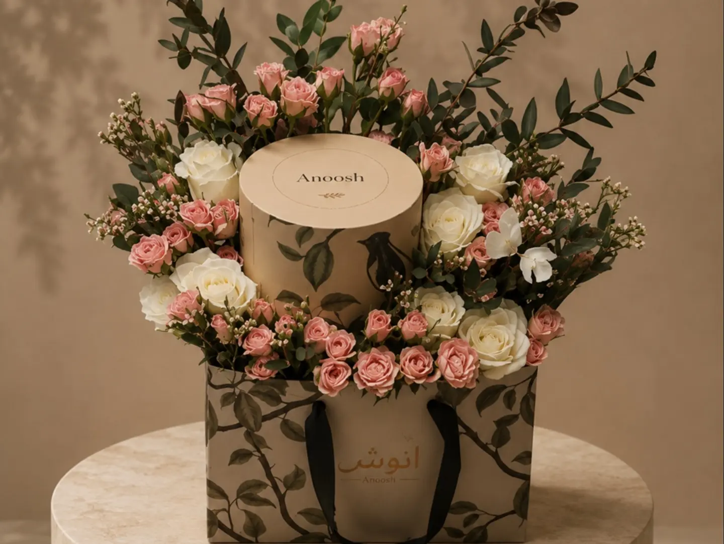 Rose Arrangement With Anoush Cookies
