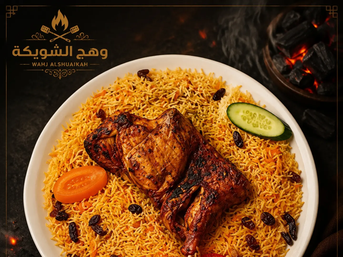 Whole Charcoal Grilled Chicken With Rice