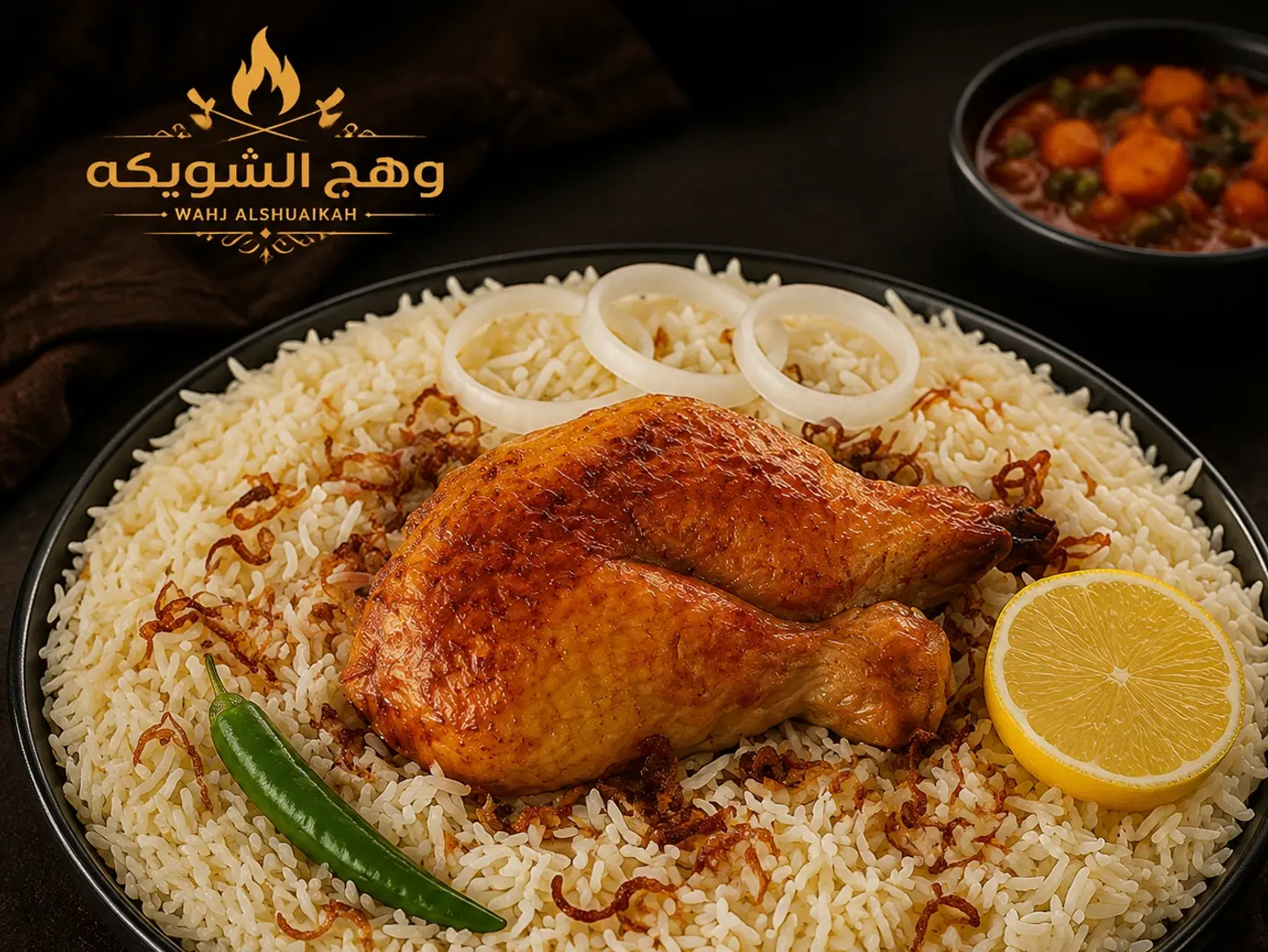 Half Grilled Chicken With Rice