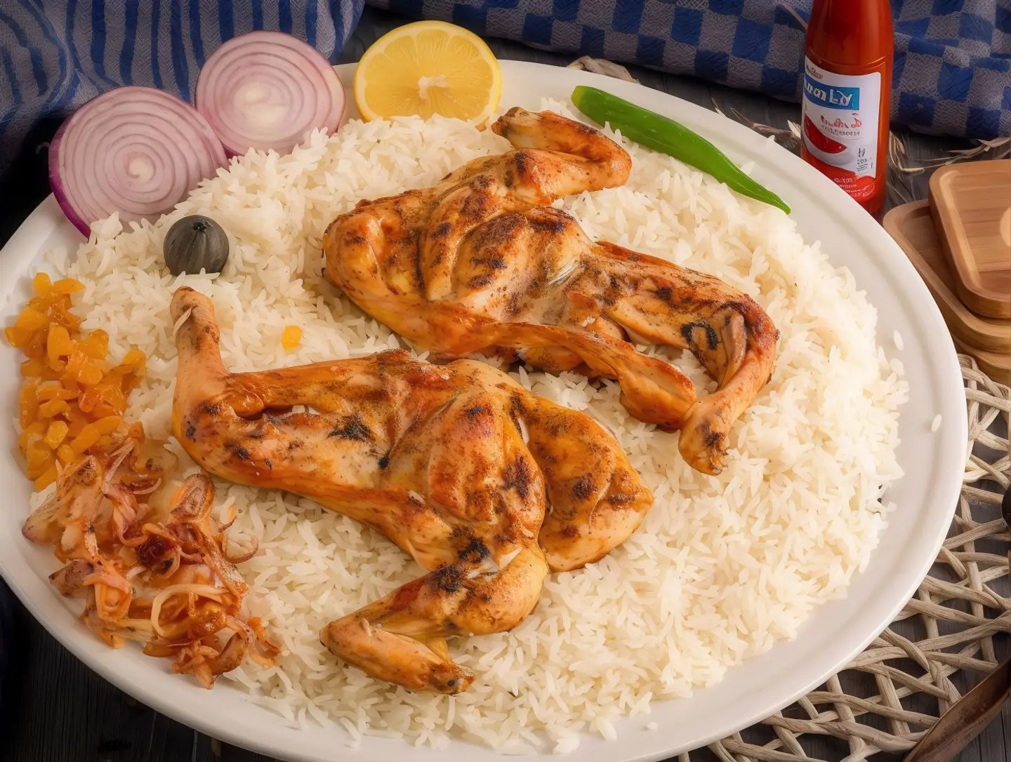 Whole Chicken Mandi With Rice