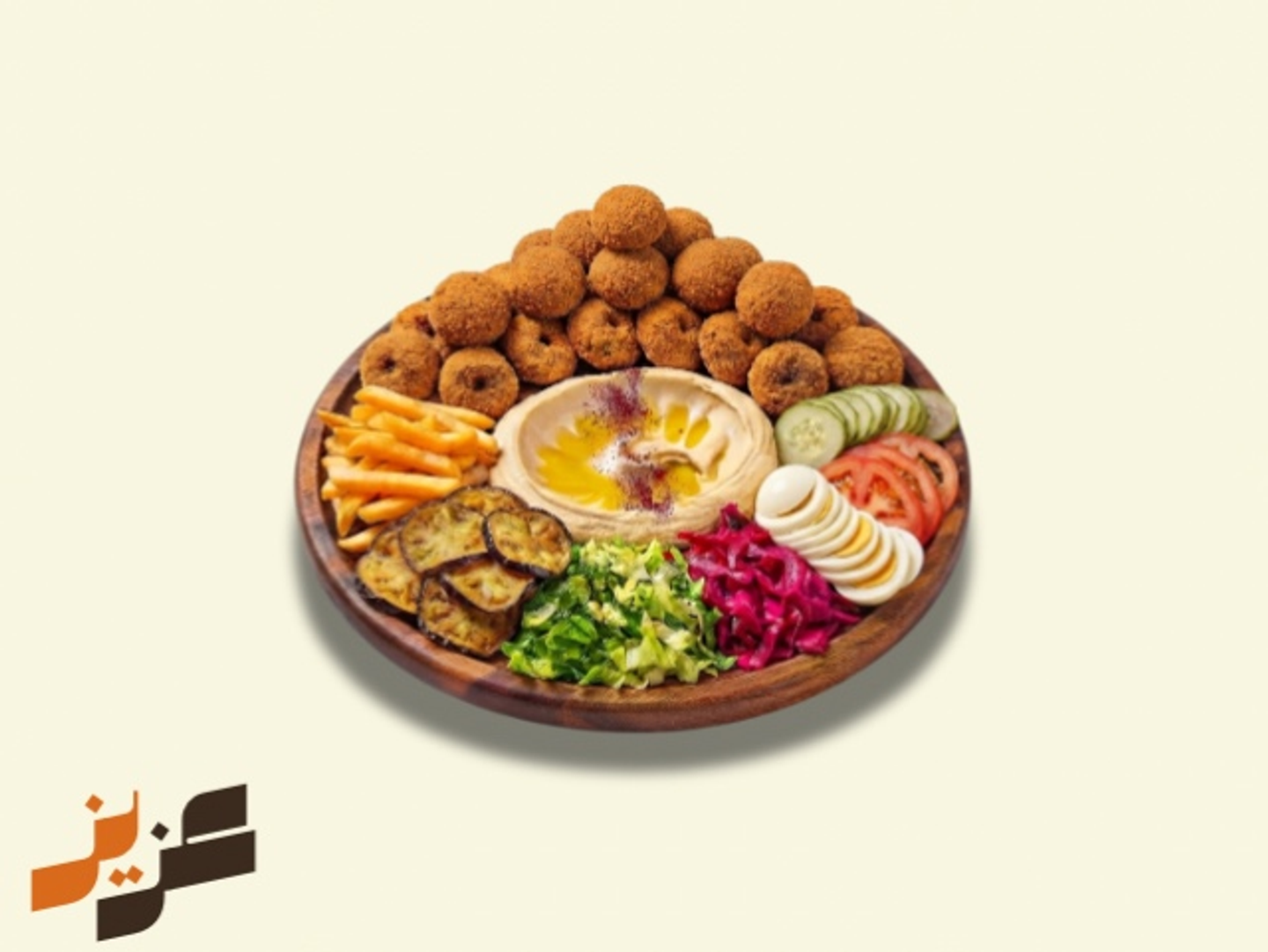 صحن فلافل مشكل صغير