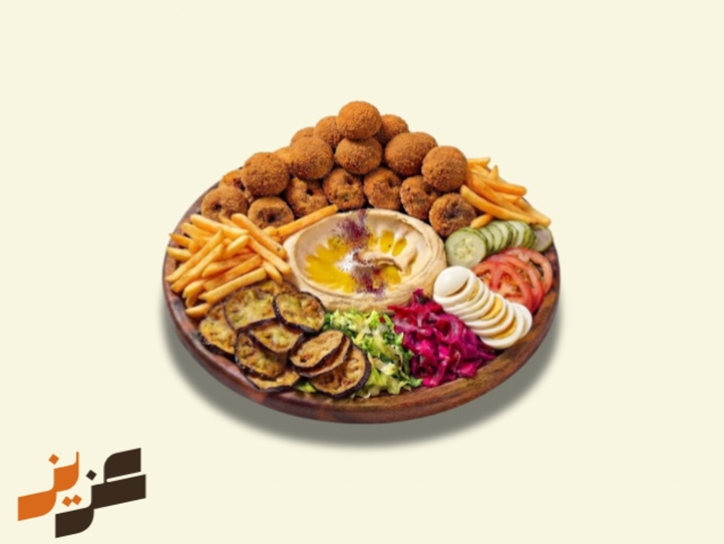 صحن فلافل مشكل كبير