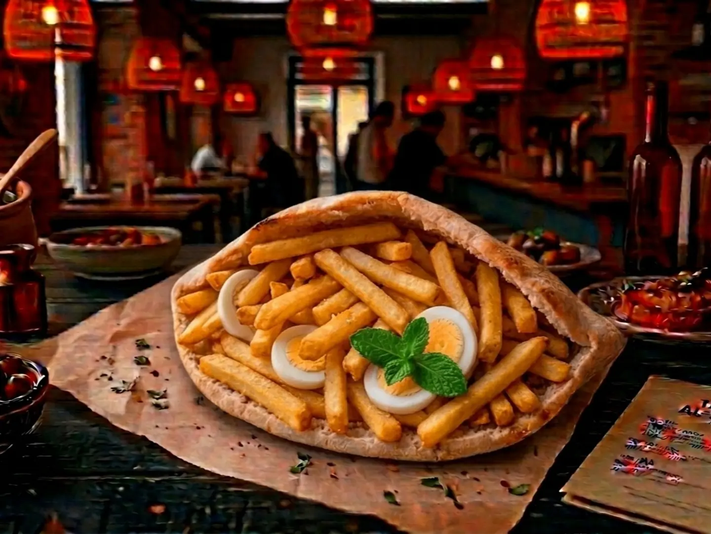 Farm Potato Sandwich With Fried Egg
