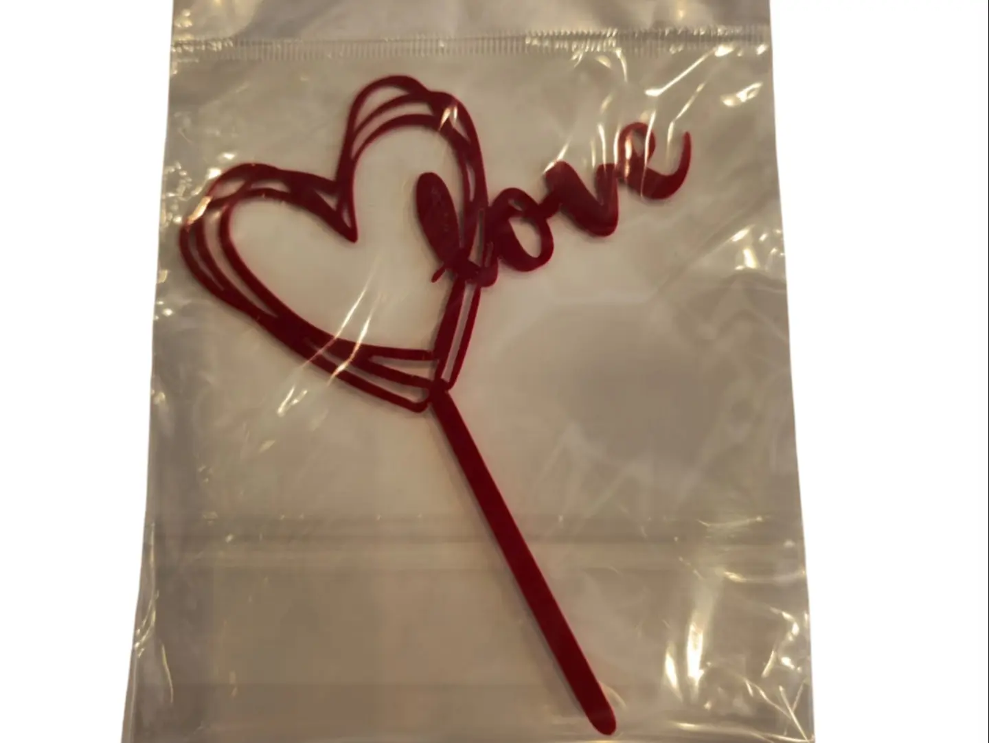 Love Red Cake Topper