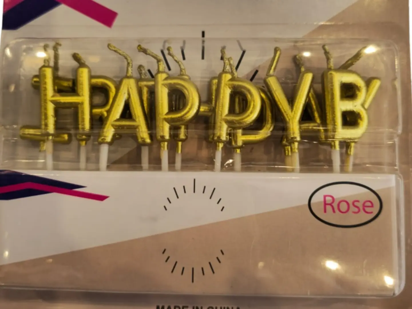 Happy Birthday Letters Candle ( Please Choose The Color) - Colored