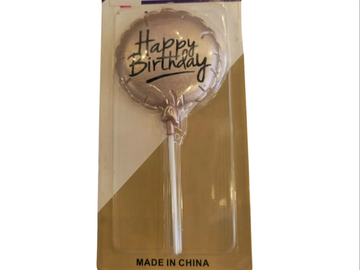 Ballon With Happy Birthday Candle ( Please Choose The Color) - Pink