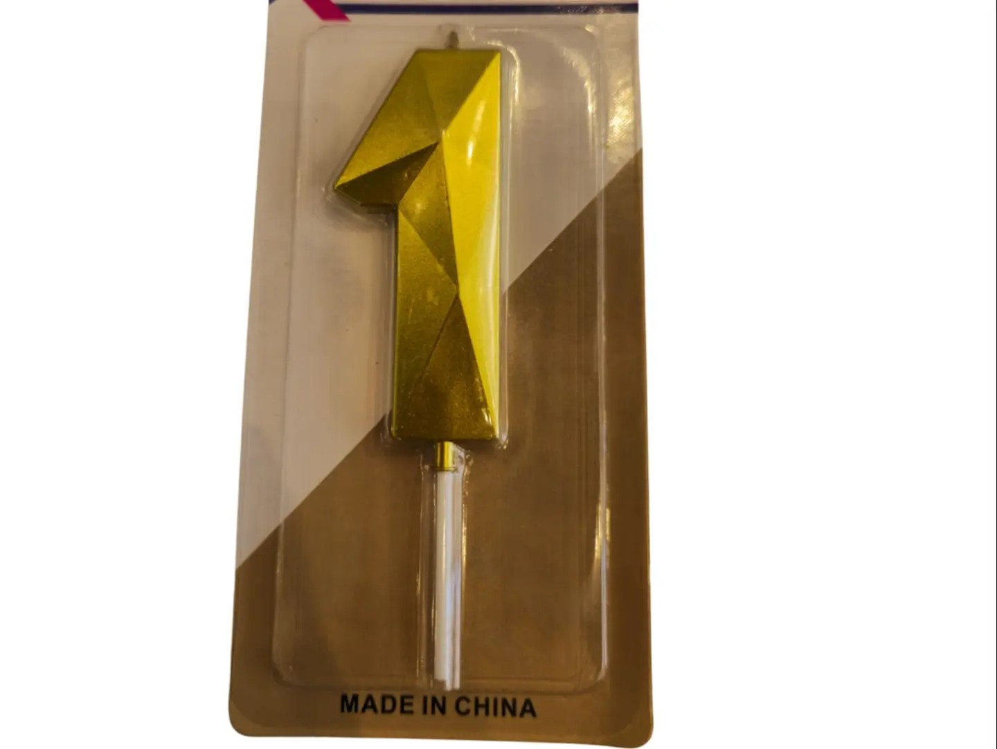 Large Gold Numbered Candle ( Please Choose The Number) - Zero