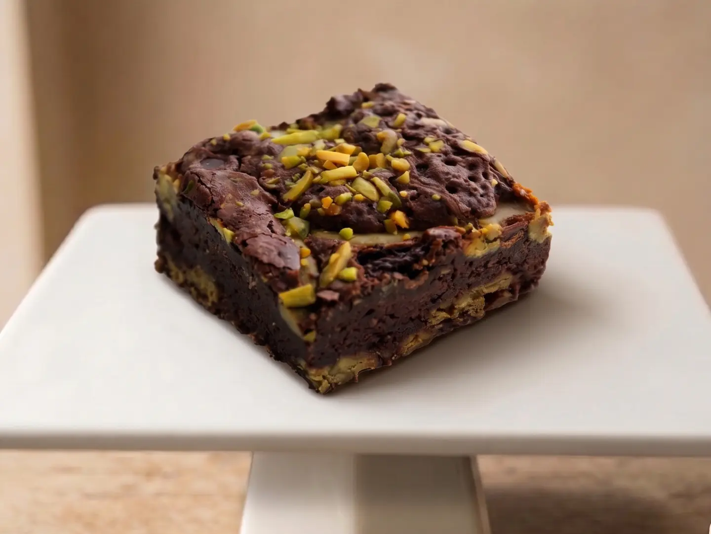 Pistachio Brownie Slice