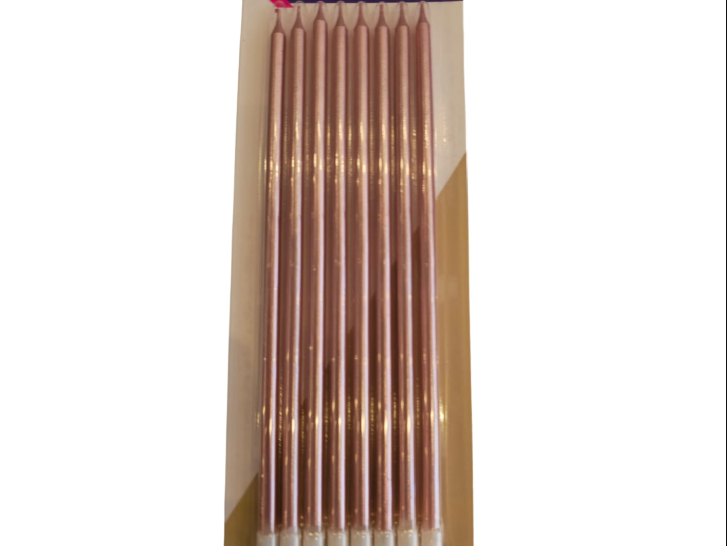 Long Rosegold Candles