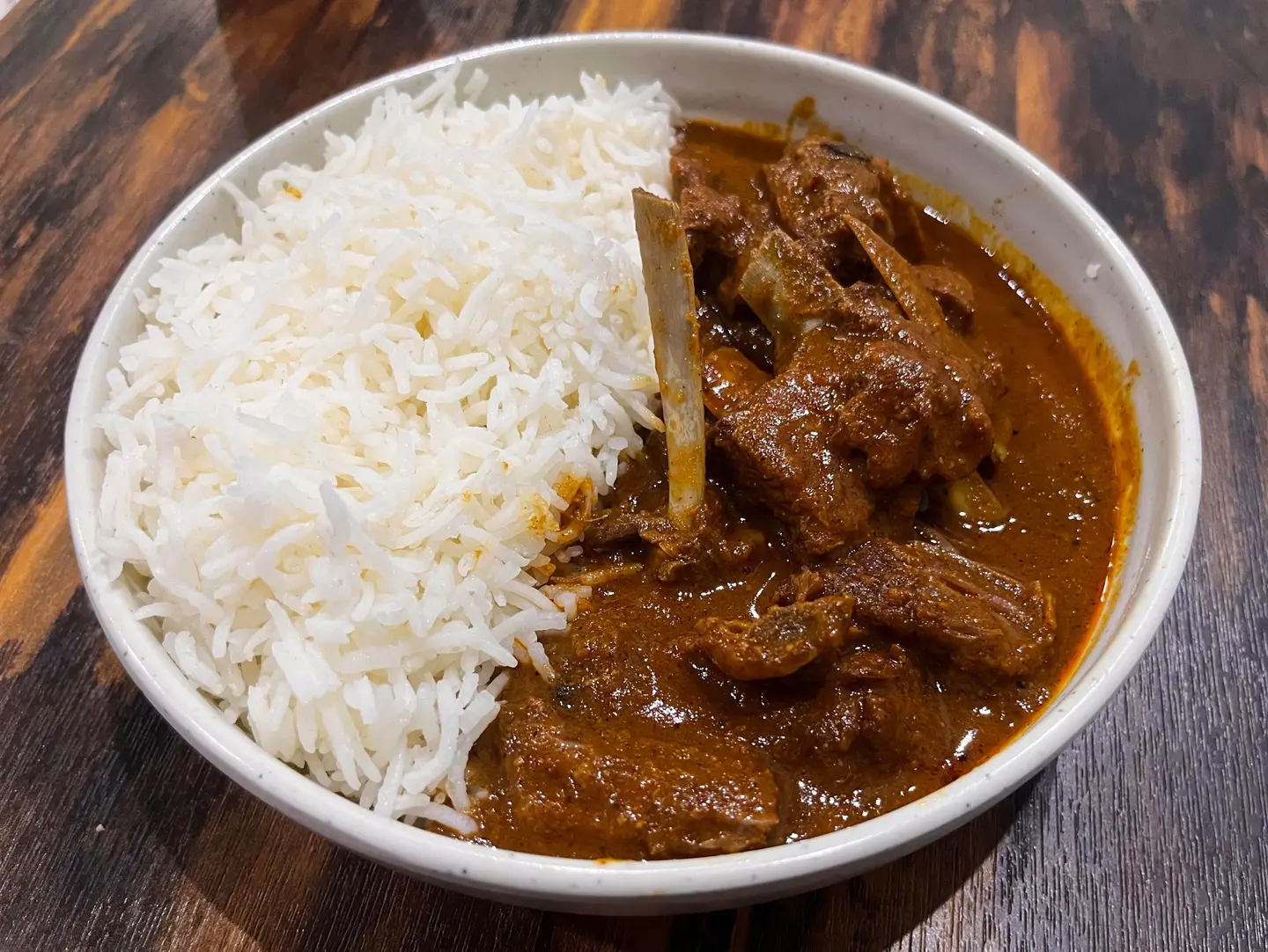 رز أبيض و لحم غنم
