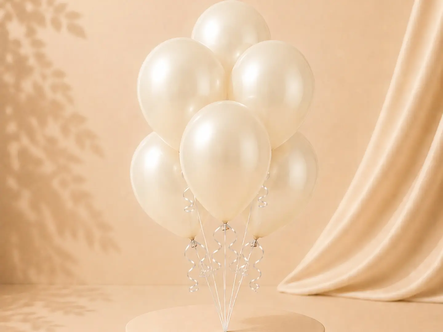 White Helium Balloon Bouquet