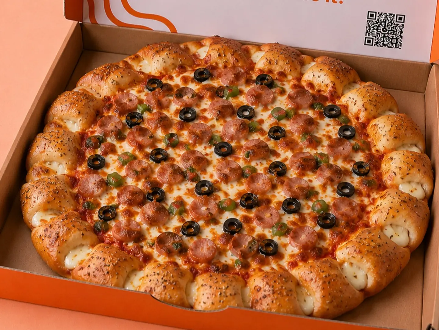 Stuffed Crust Vegetable Pizza