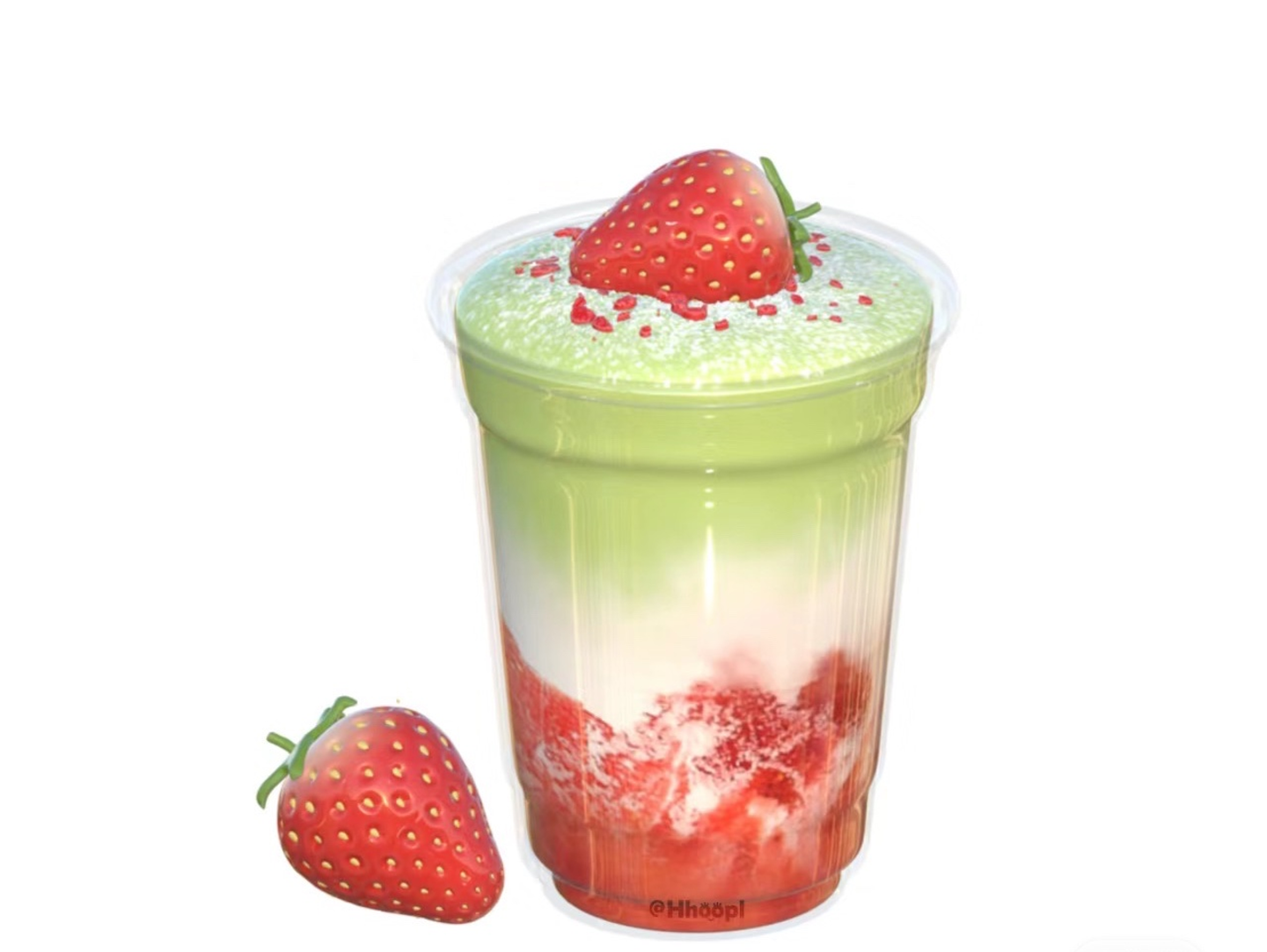 Strawberry Matcha Milk