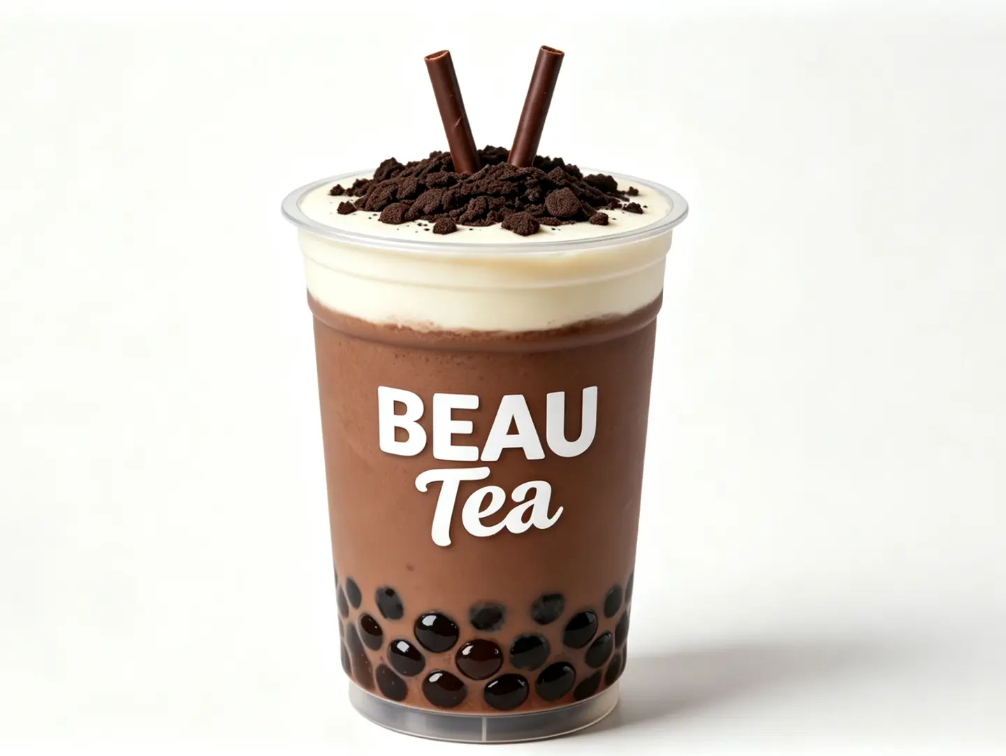 Chocolate Cream With Boba