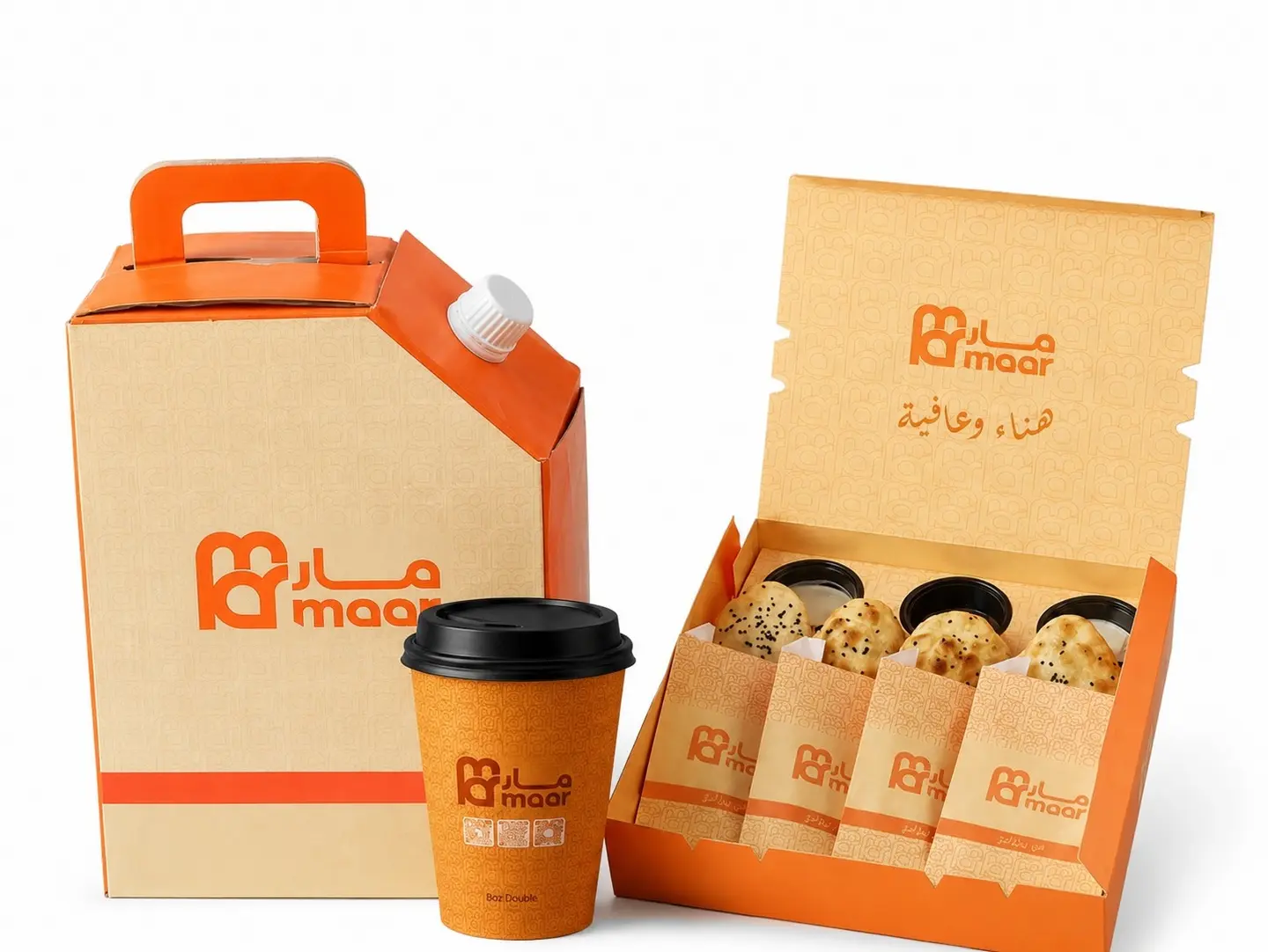 Pie Box With Tea Or Karak Box