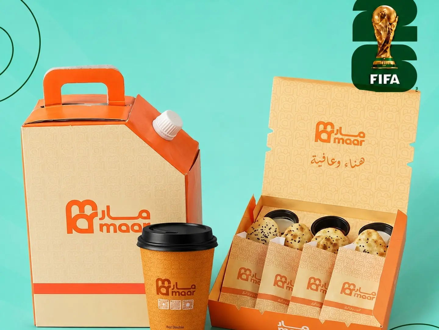 بوكس فطائر مع بوكس شاي او كرك ( عروض كأس العالم)