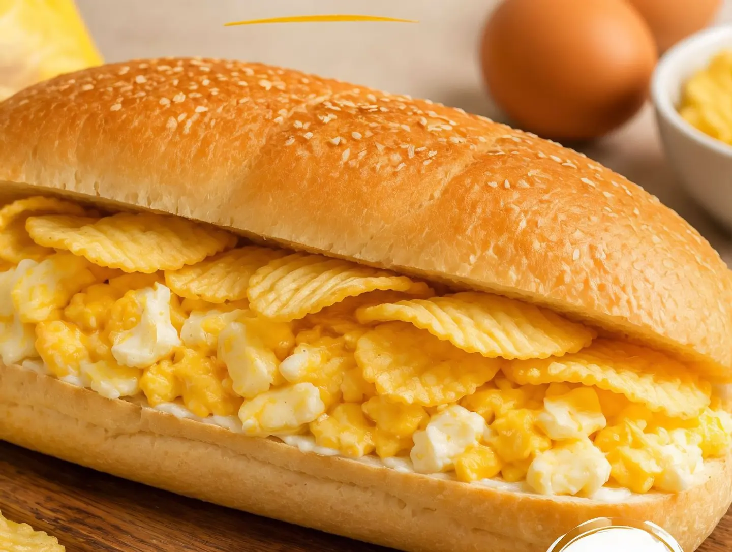 Sandwich Egg With Cheese And Chips