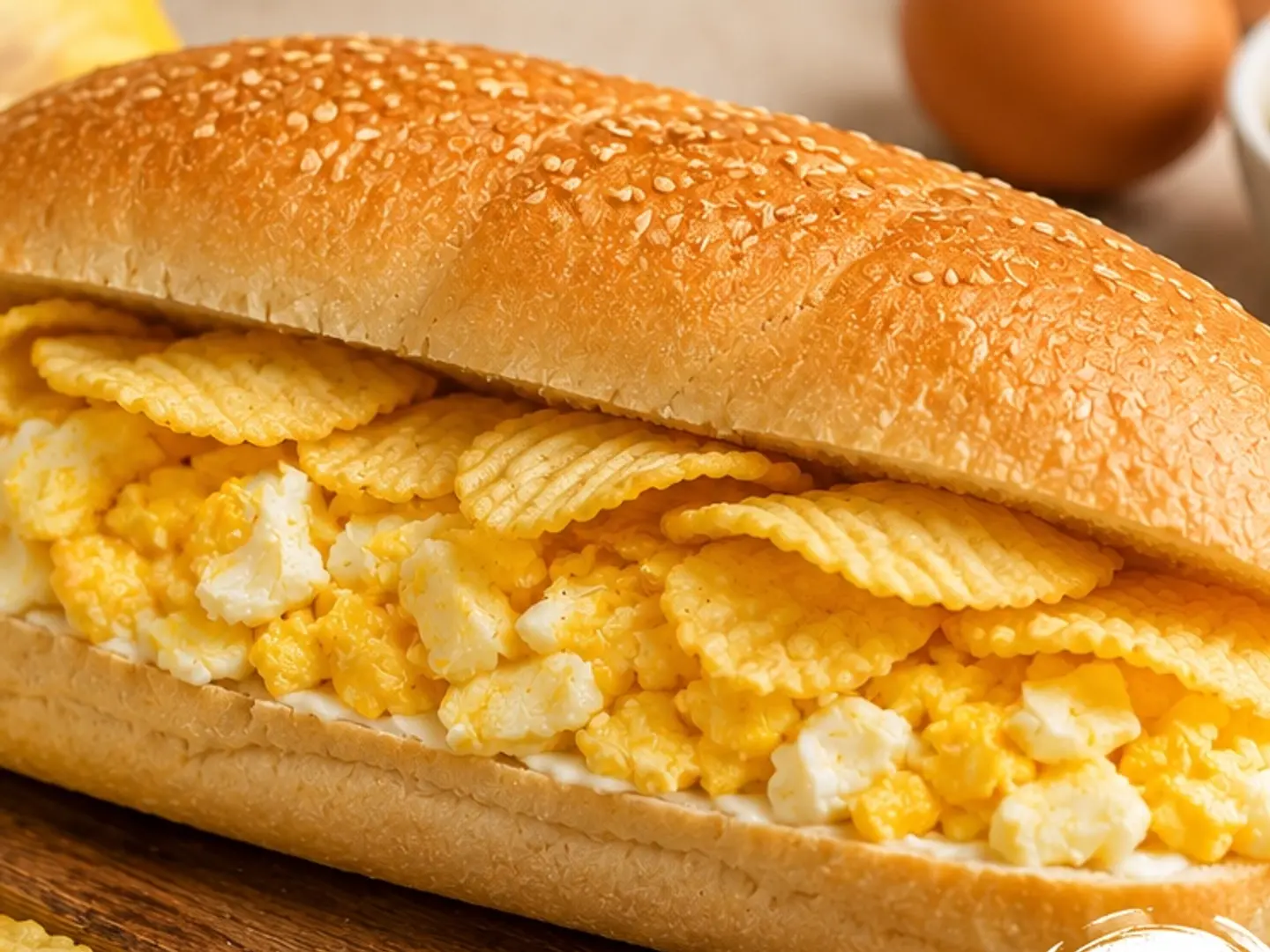 Sandwich Egg With Chips