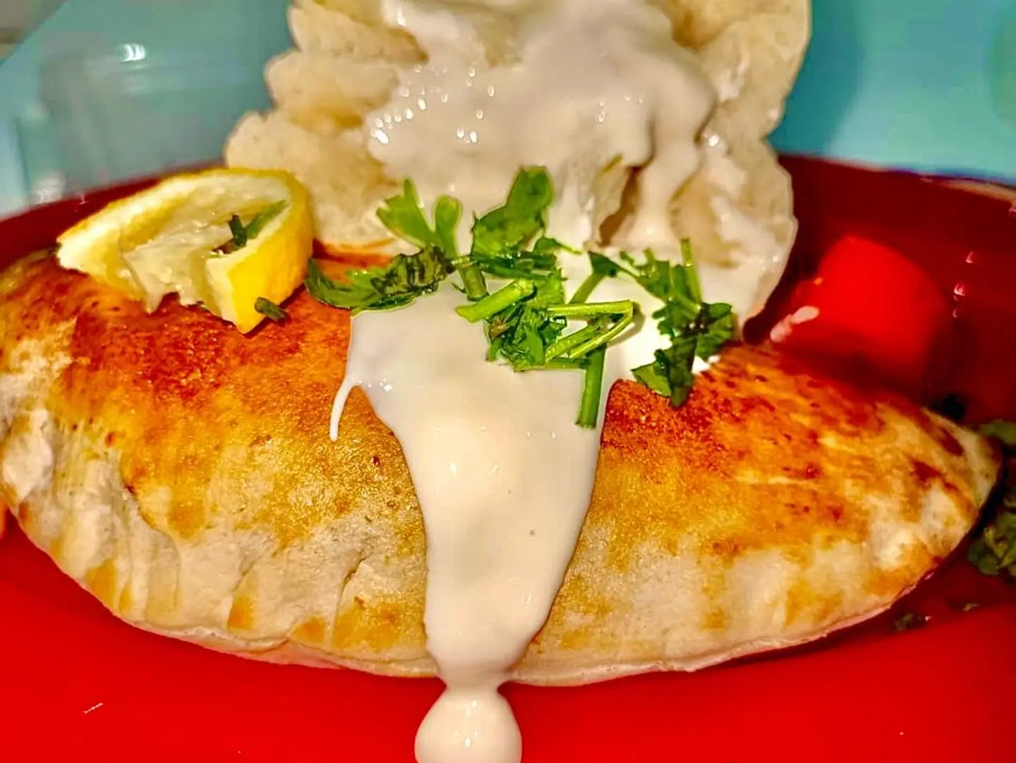 A Pie With Liquid Cheese